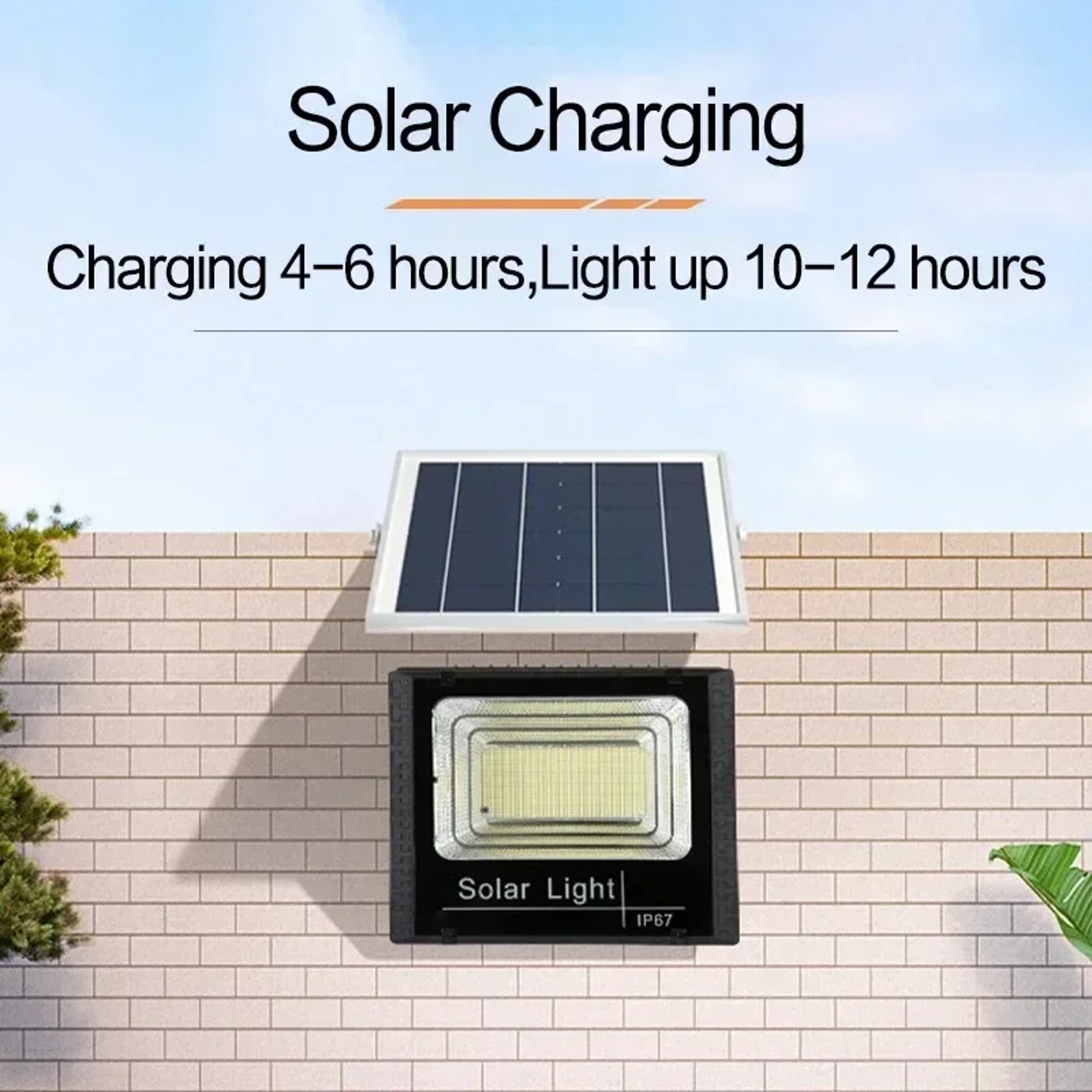 Solar Flood Light with Remote Control Outdoor Waterproof Spotlight – view 3
