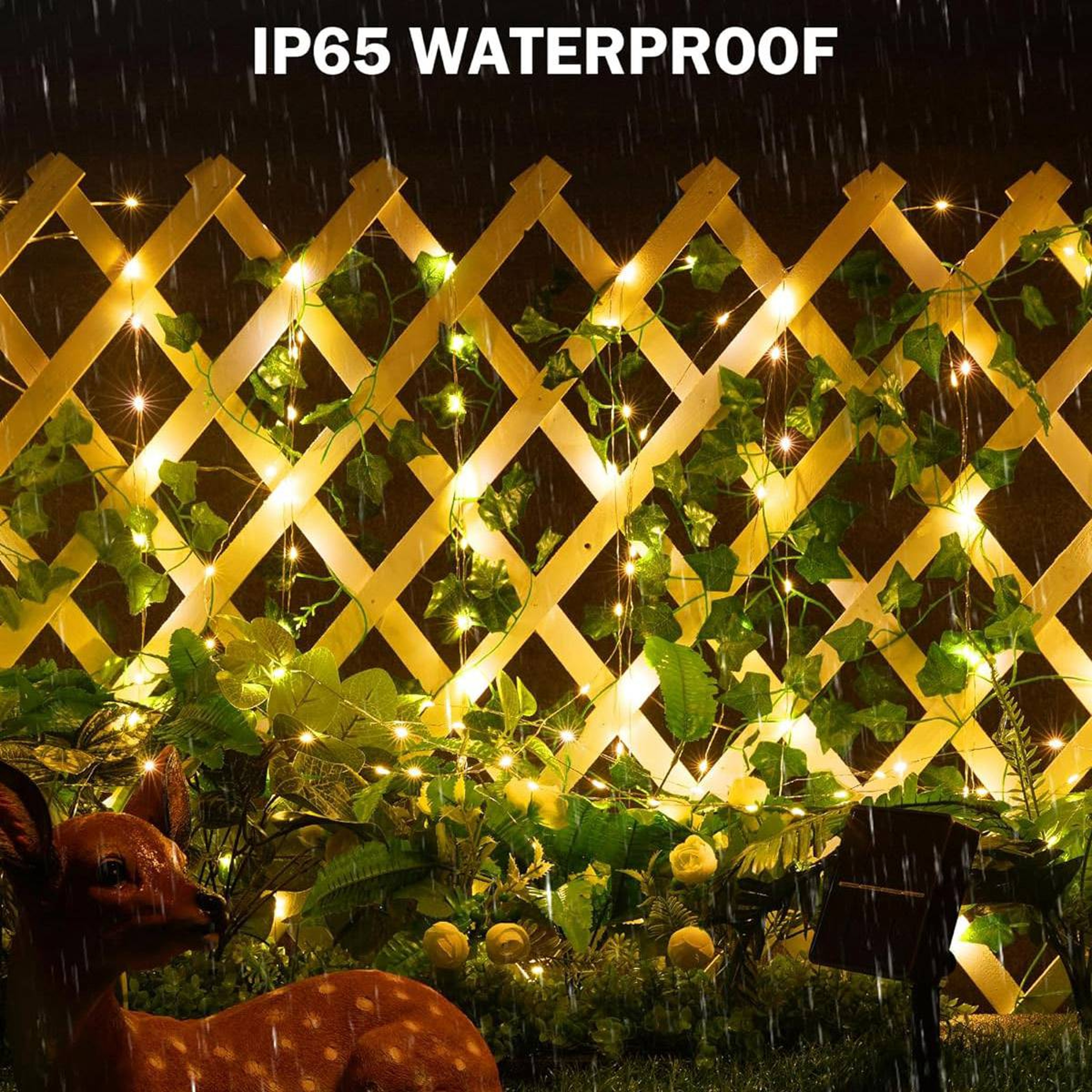 Solar Ivy Outdoor String Lights Waterproof Solar Outdoor String Lights with LEDs for Garden & Party Decor – view 4