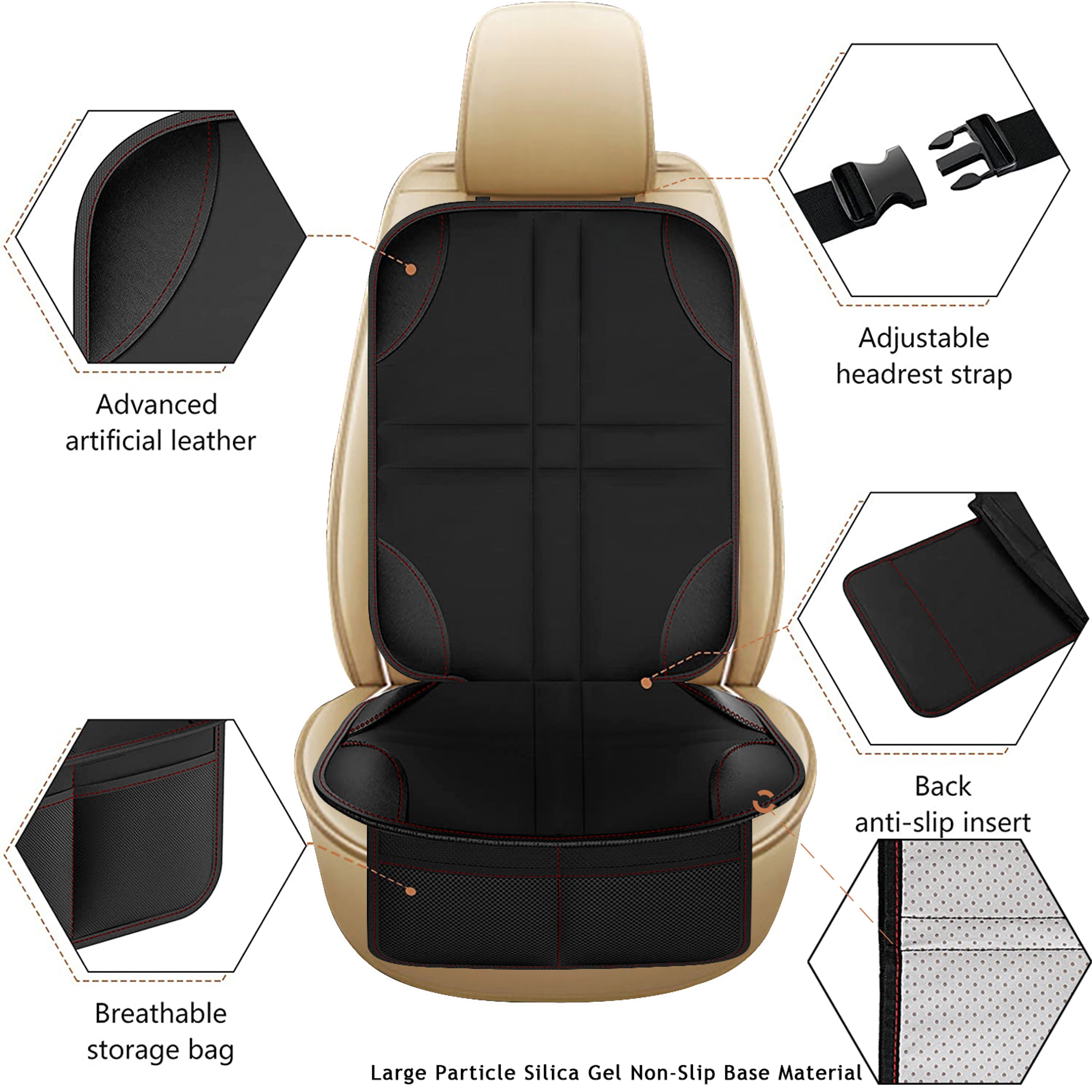 Universal Car Seat Protector for Kids with Kick Mat Waterproof Back Seat Cover – view 4