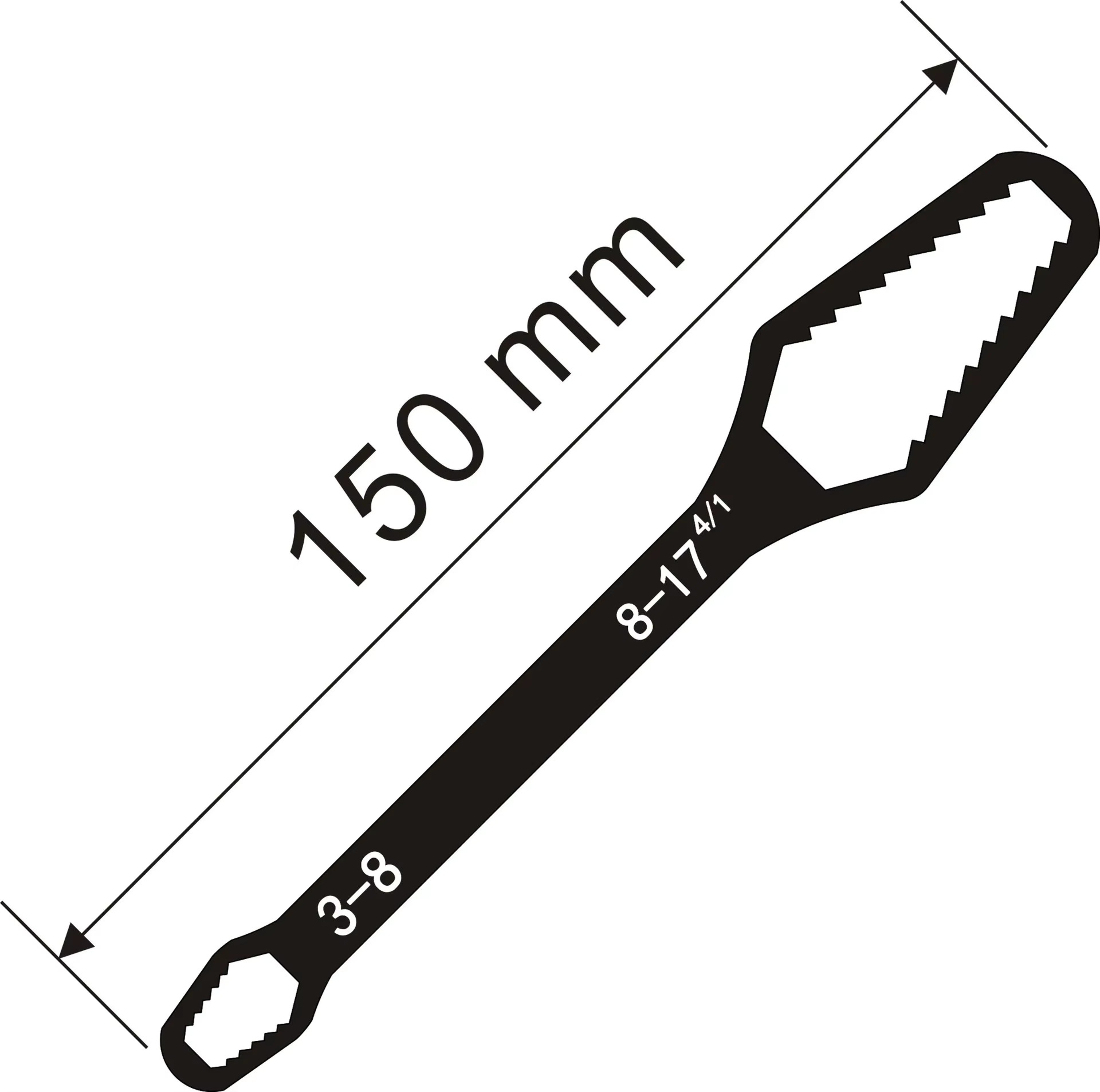 Universal Adjustable Grip Wrench Self Tightening Multi Size Spanner Tool – view 7