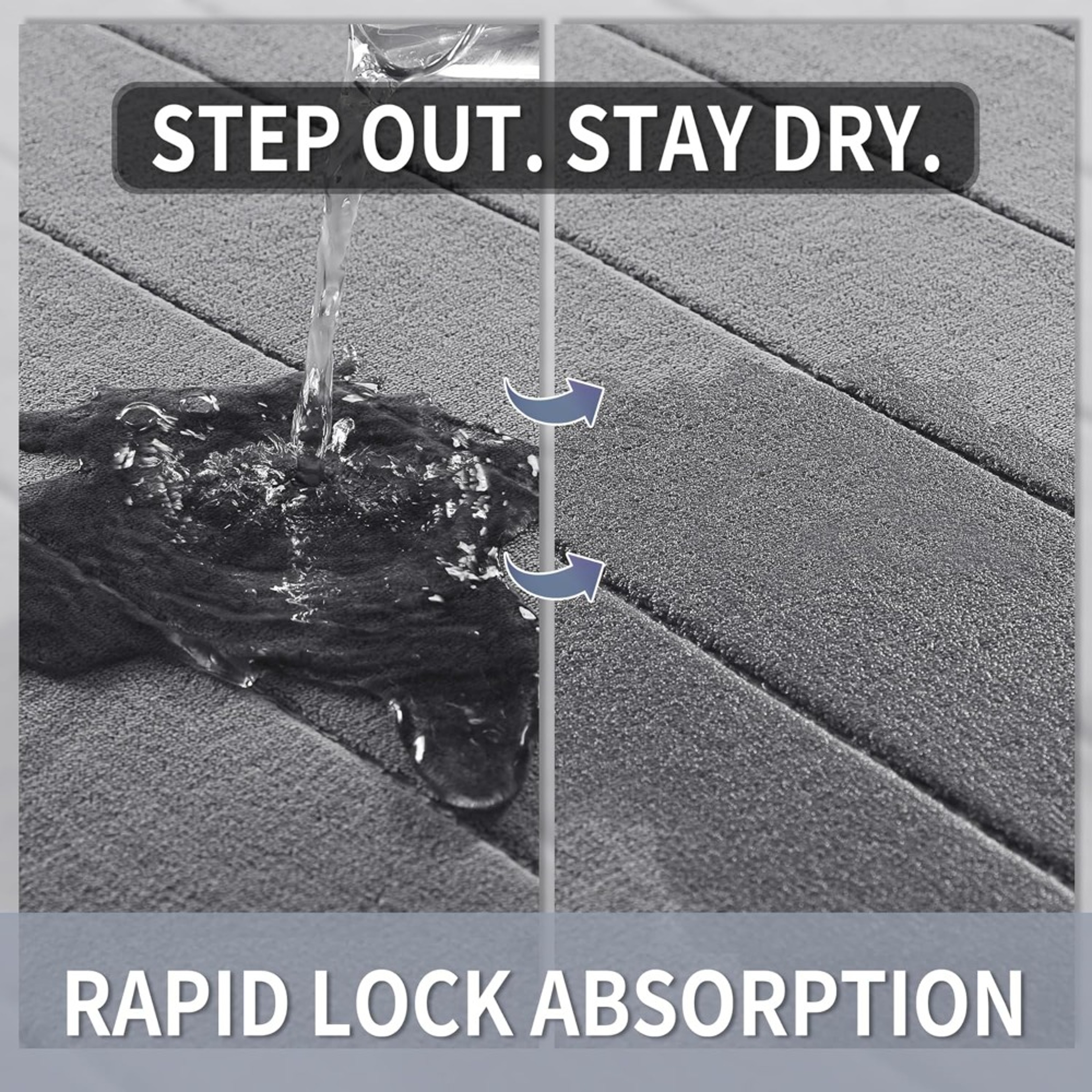 CloudStep Memory Foam Bath Mat Non Slip Quick Dry Bathroom Rug – view 4