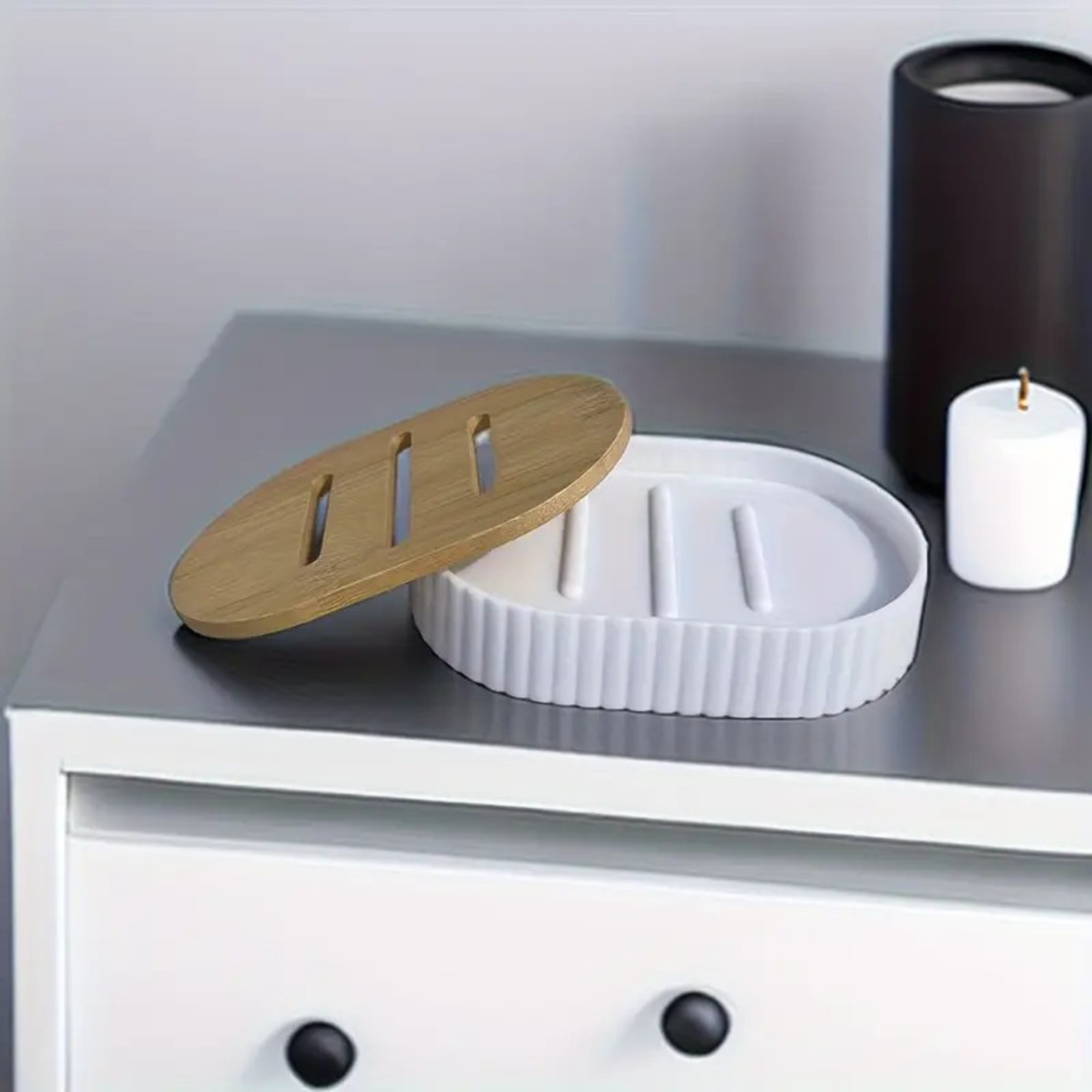 Piece Bathroom Accessories Set with Soap Dispenser & Toothbrush Holder Organizer – view 4