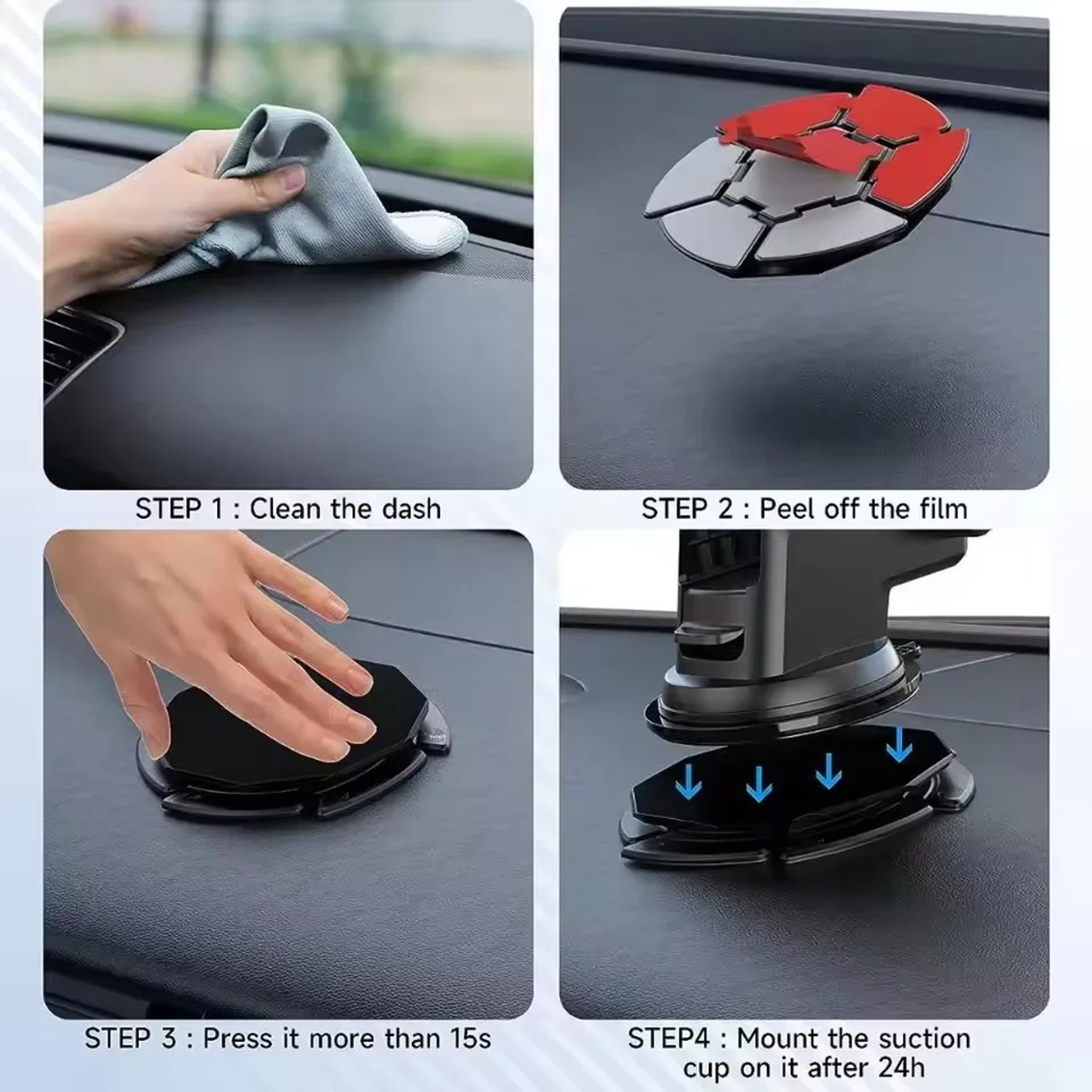 Universal Car Phone Mount Suction Cup Dashboard Pad for Secure Hands Free Driving – view 6