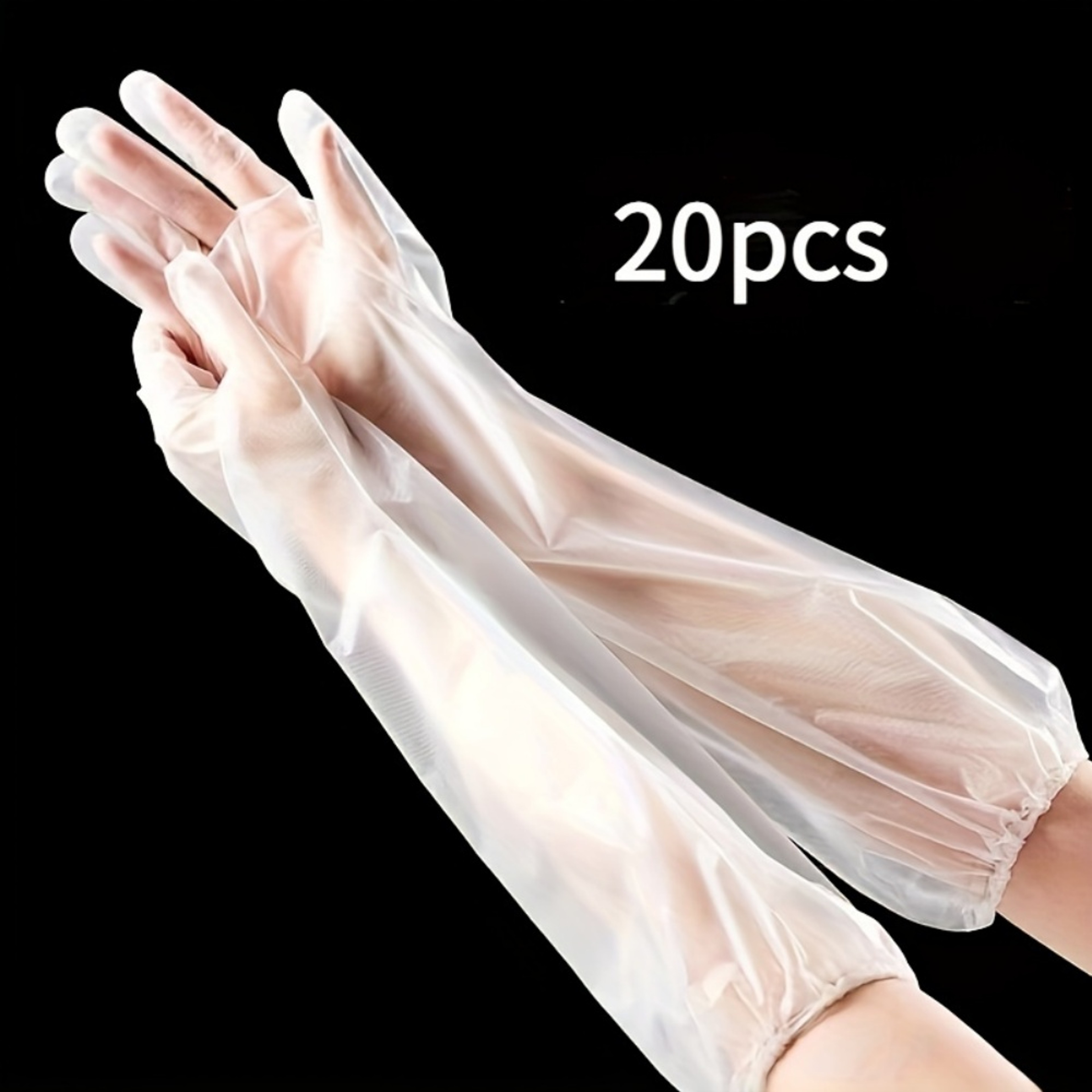 Extra Long Waterproof Cleaning Gloves Set Disposable Oil Resistant Kitchen Gloves – view 1