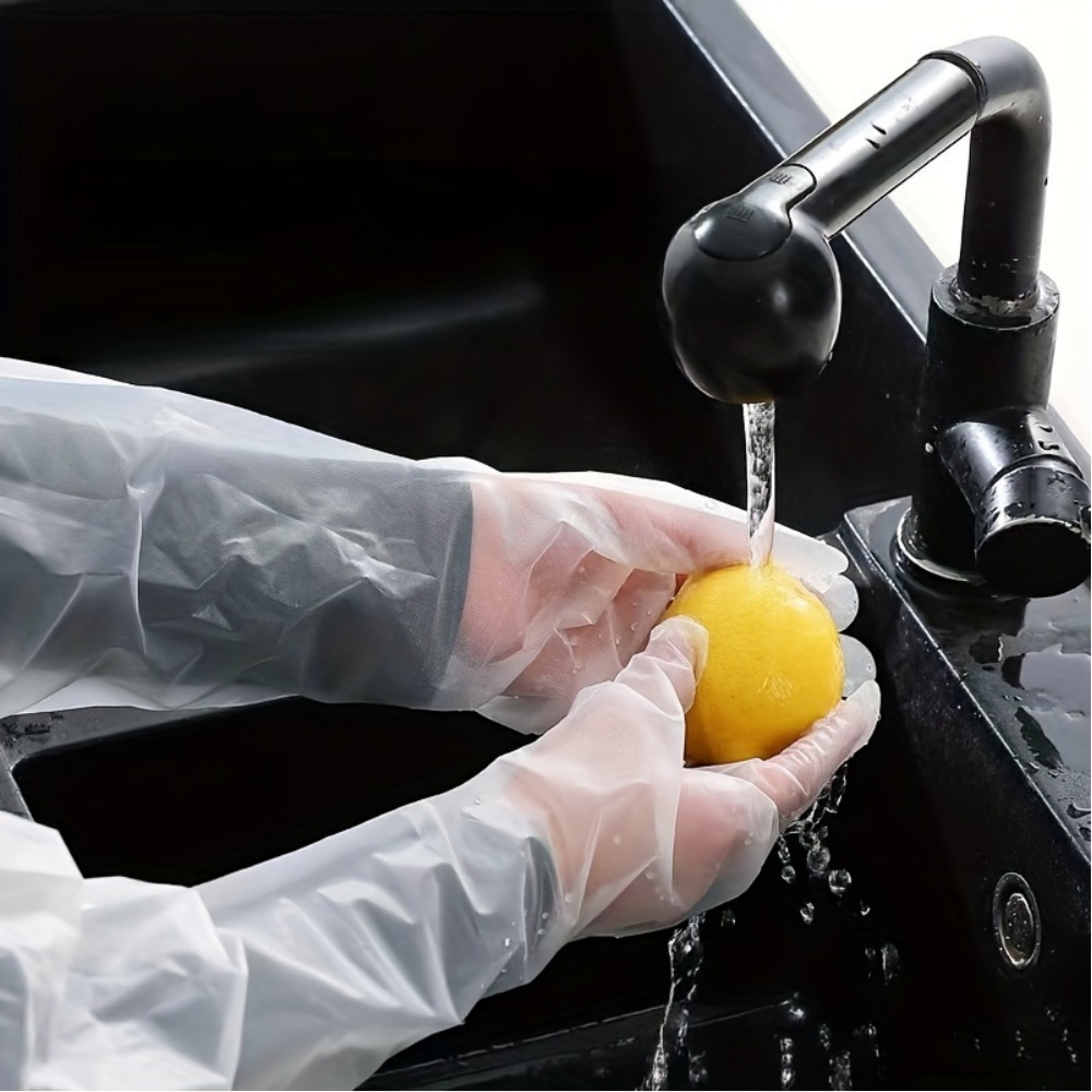 Extra Long Waterproof Cleaning Gloves Set Disposable Oil Resistant Kitchen Gloves – view 5