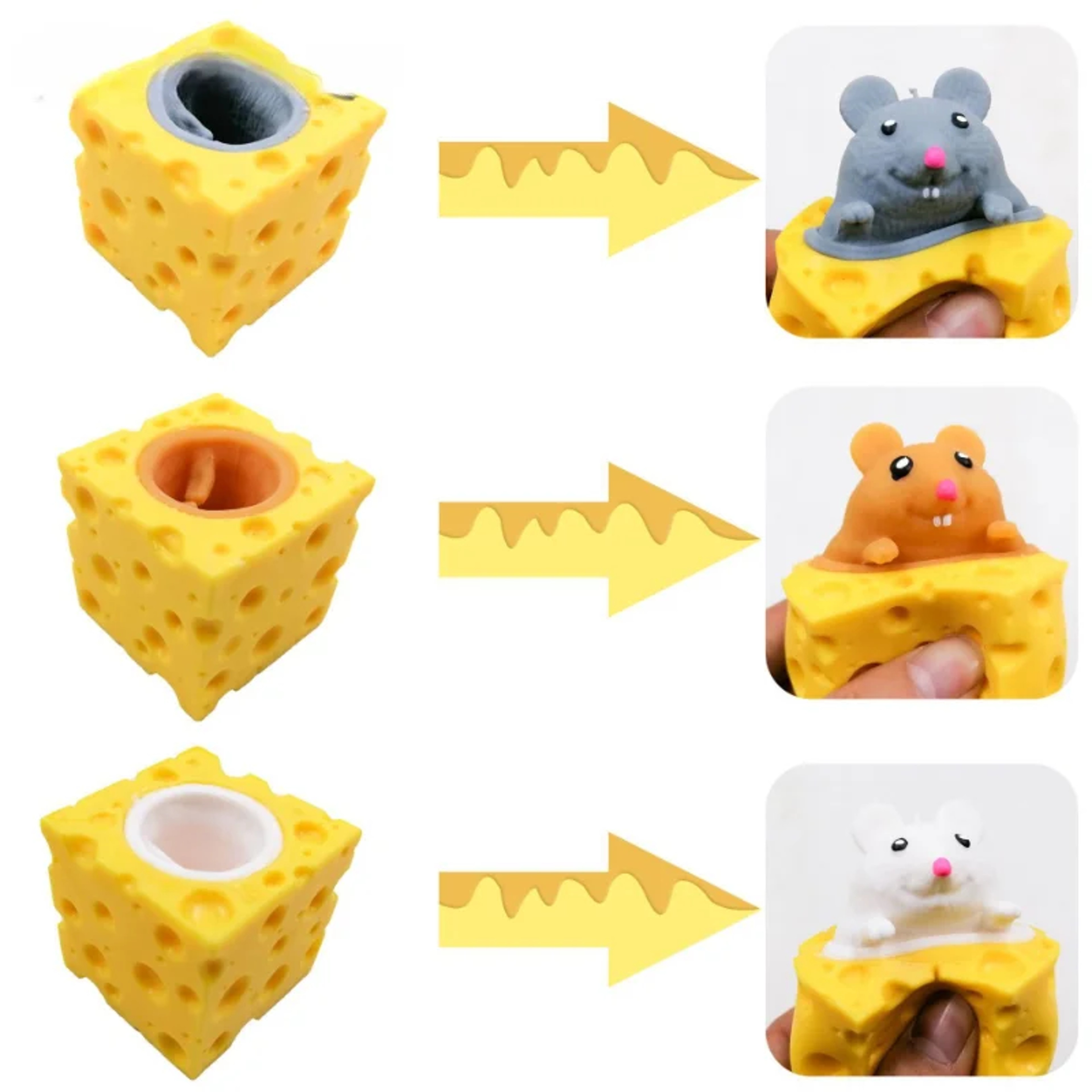 Pop Up Mouse Cheese Stress Relief Toy Fun Fidget Toy for Kids & Adults – view 2
