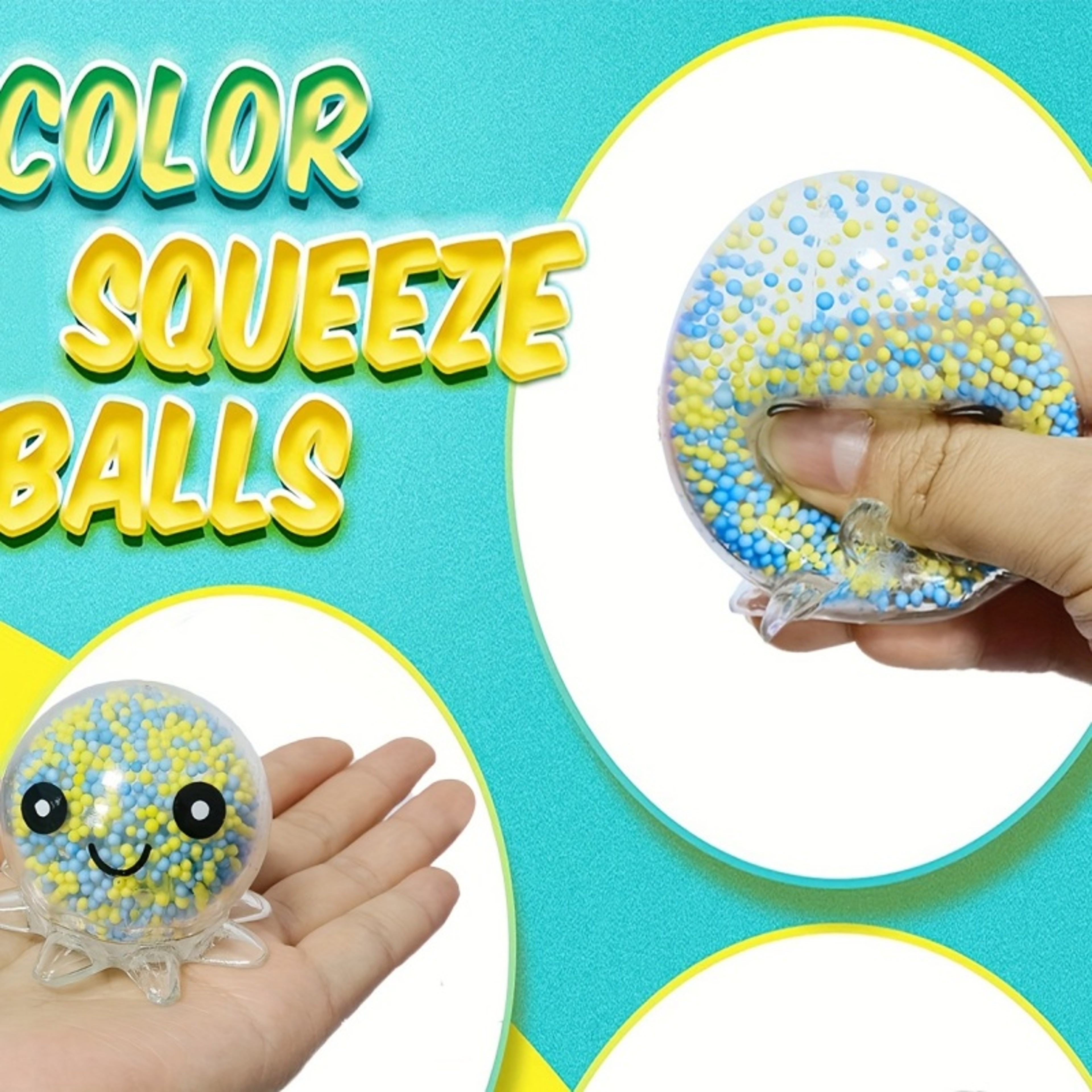 Glow Squid Stress Ball Toy For Kids Sensory Relief Fun 2