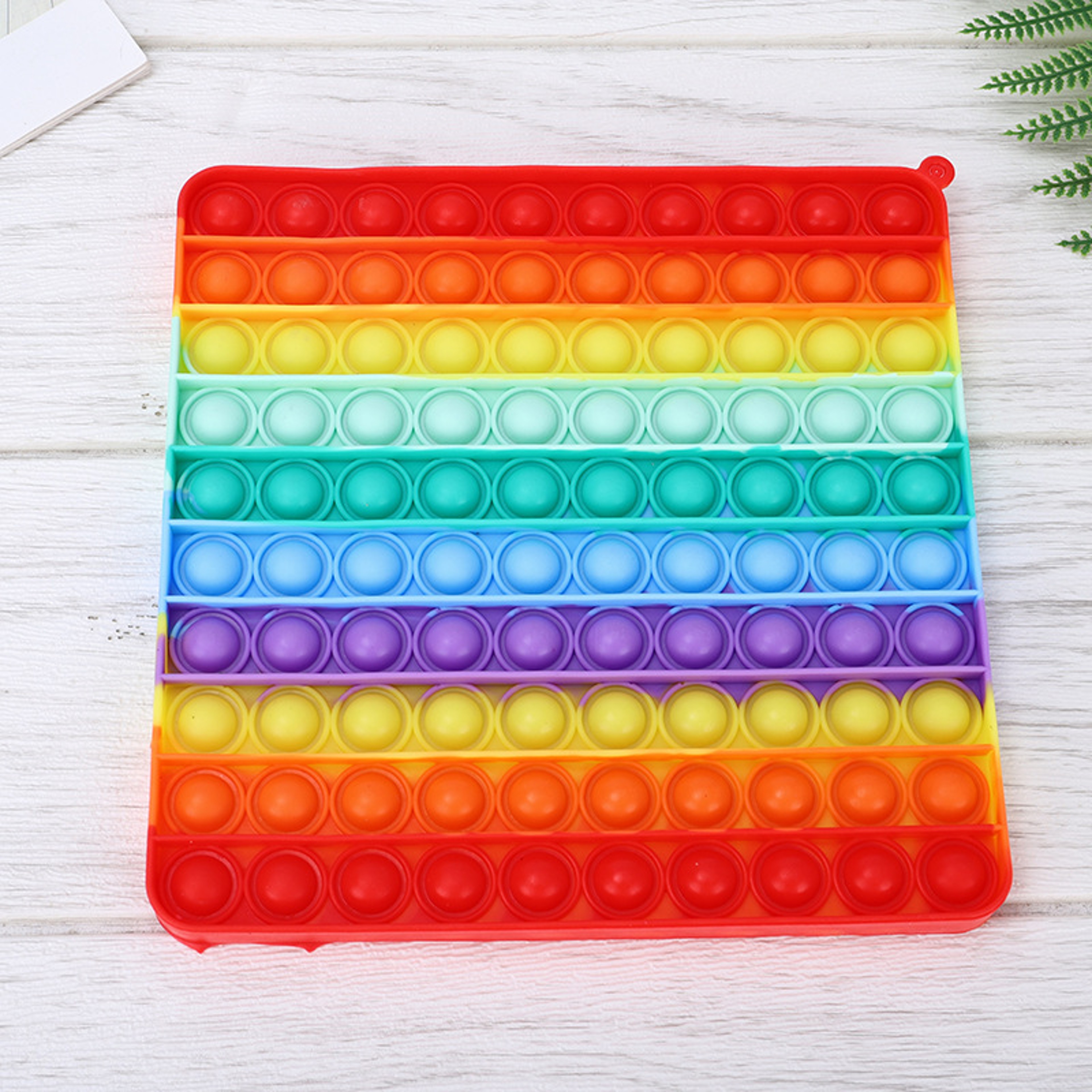 Large Rainbow Bubble Pop It Fidget Toy Large Sensory Stress Relief & Autism Sensory Toy – view 1