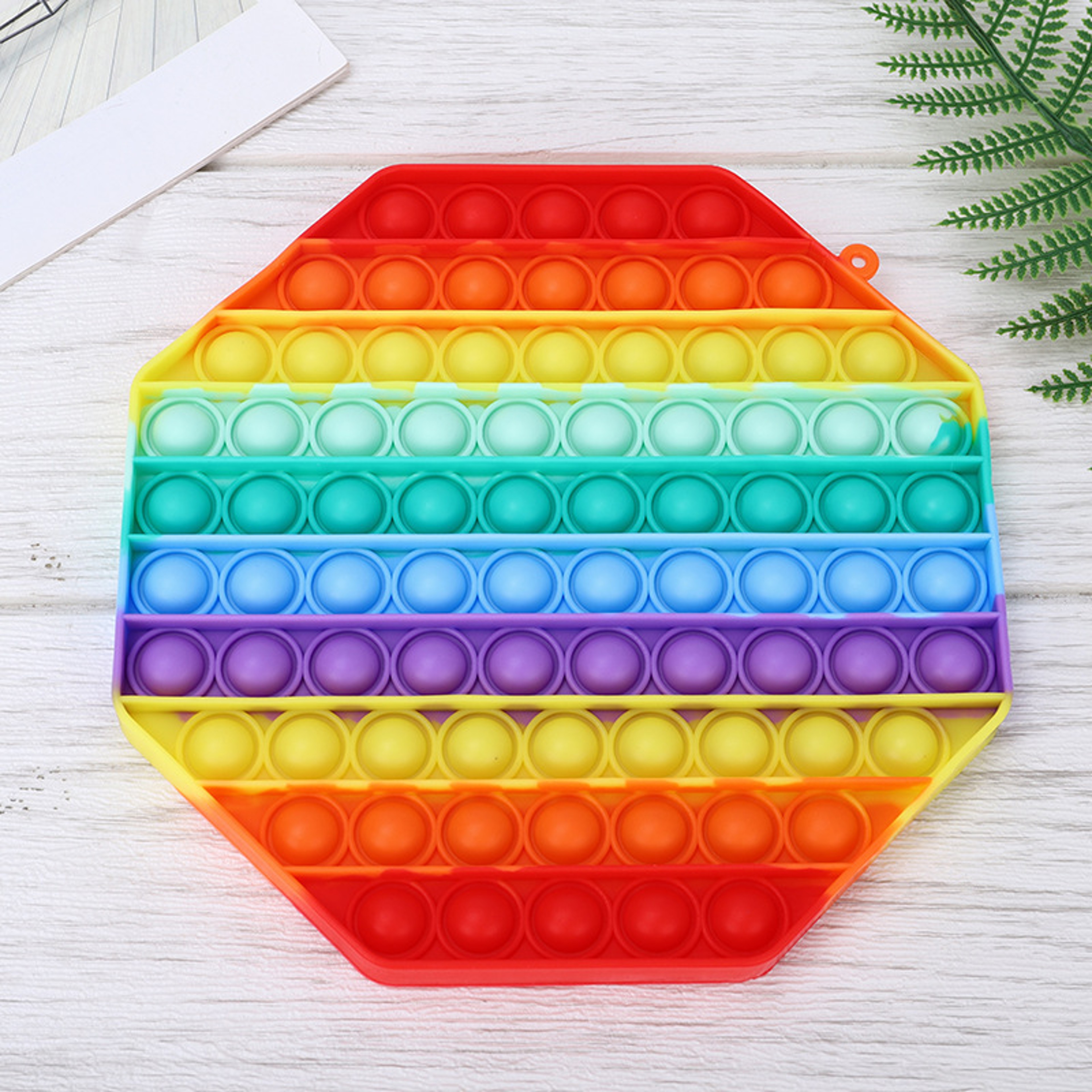 Large Rainbow Bubble Pop It Fidget Toy Large Sensory Stress Relief & Autism Sensory Toy – view 3