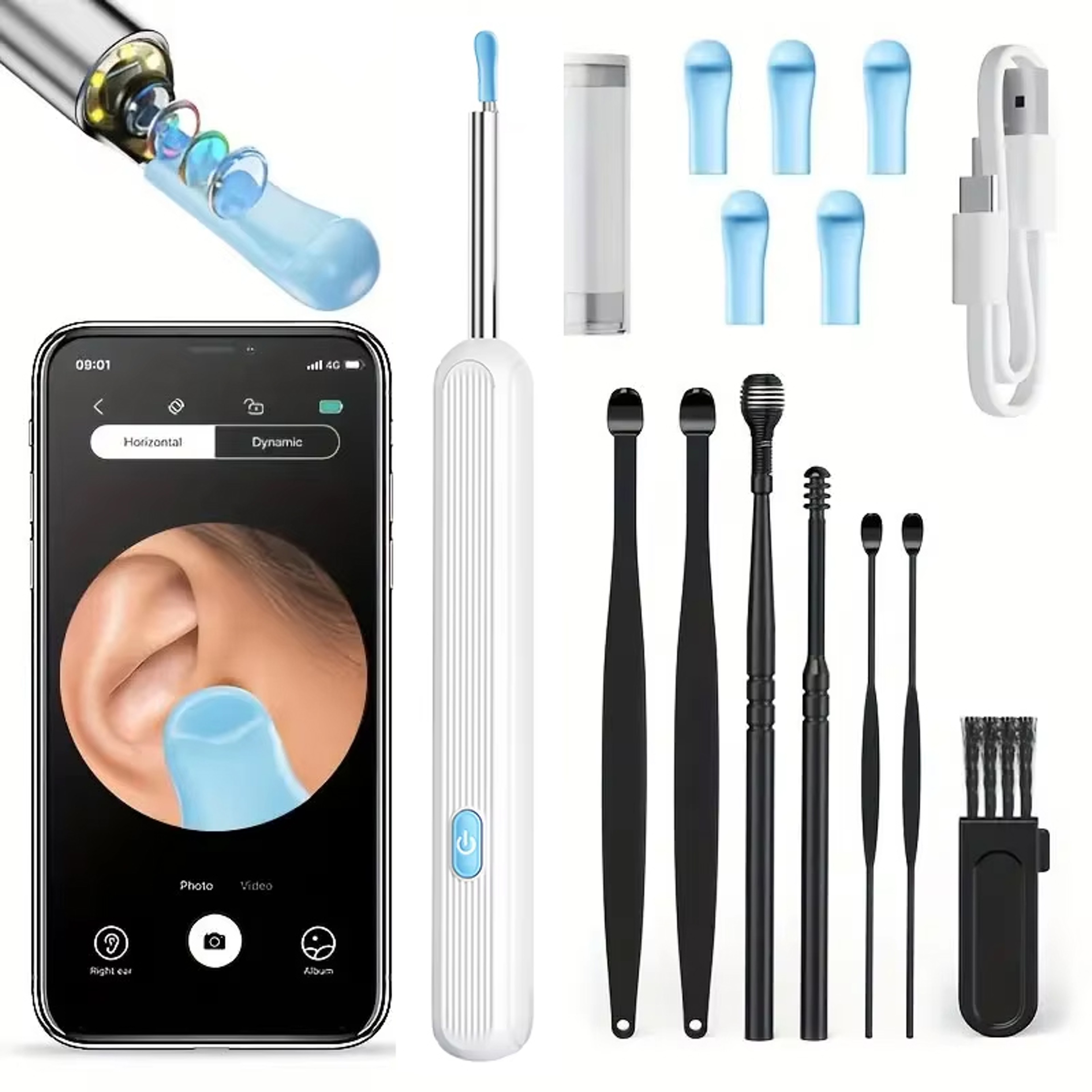 Smart Visual Ear Wax Removal Camera Endoscope with HD Digital Otoscope – view 7