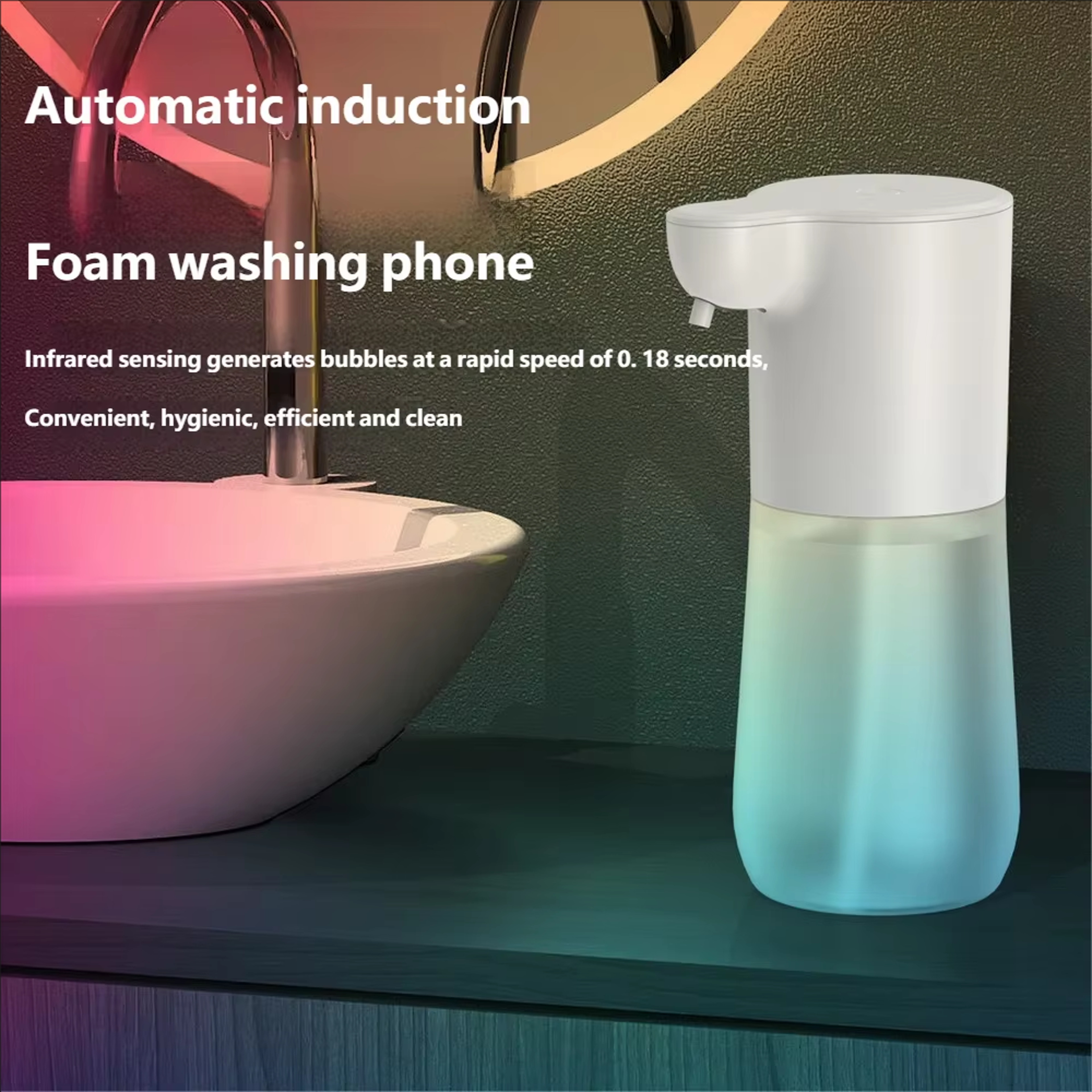 Smart Touchless Soap Dispenser USB Rechargeable Automatic Foam Sanitizer – view 5
