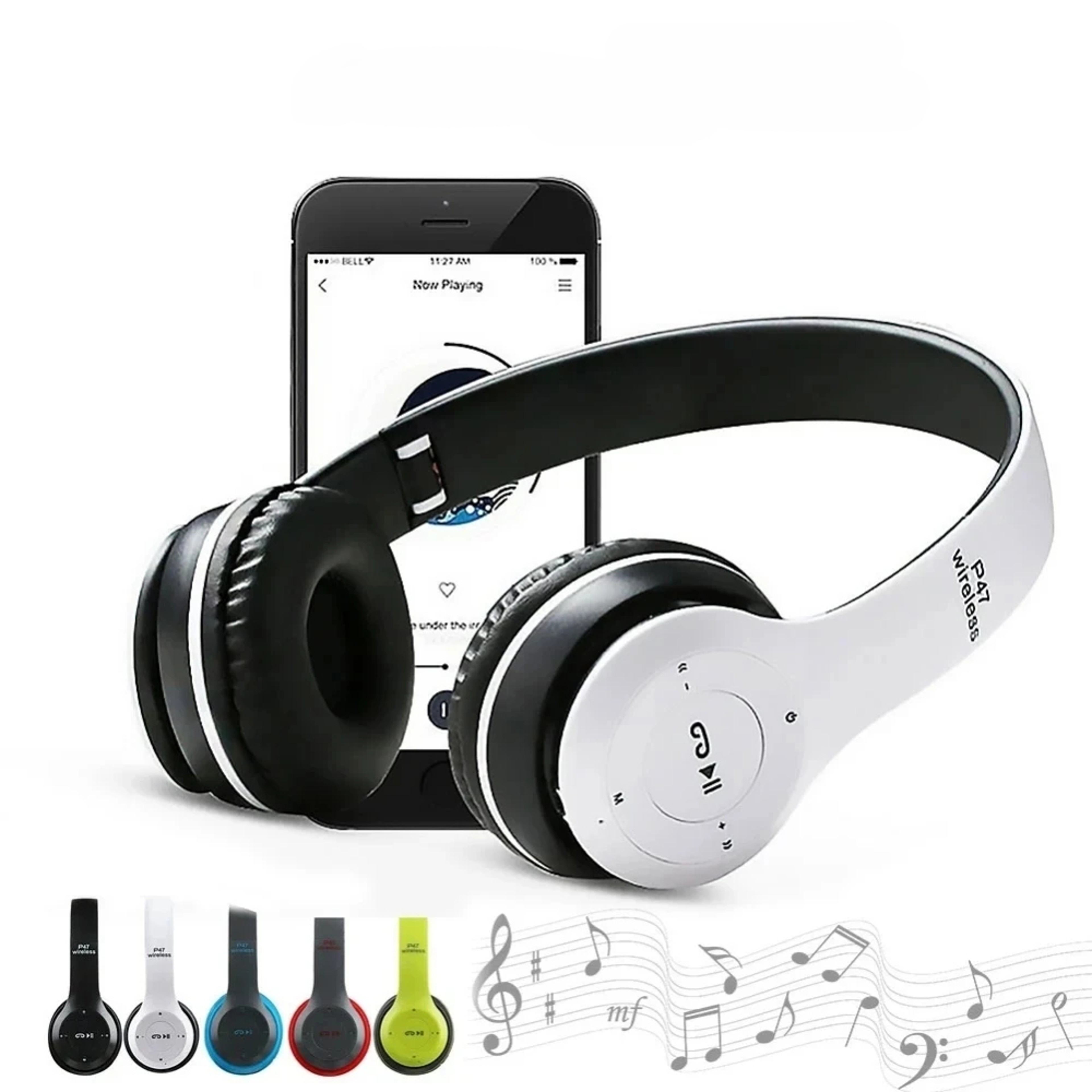 Foldable Wireless Bluetooth Headphones With Deep Bass Stereo For Music Gaming  Kids 4