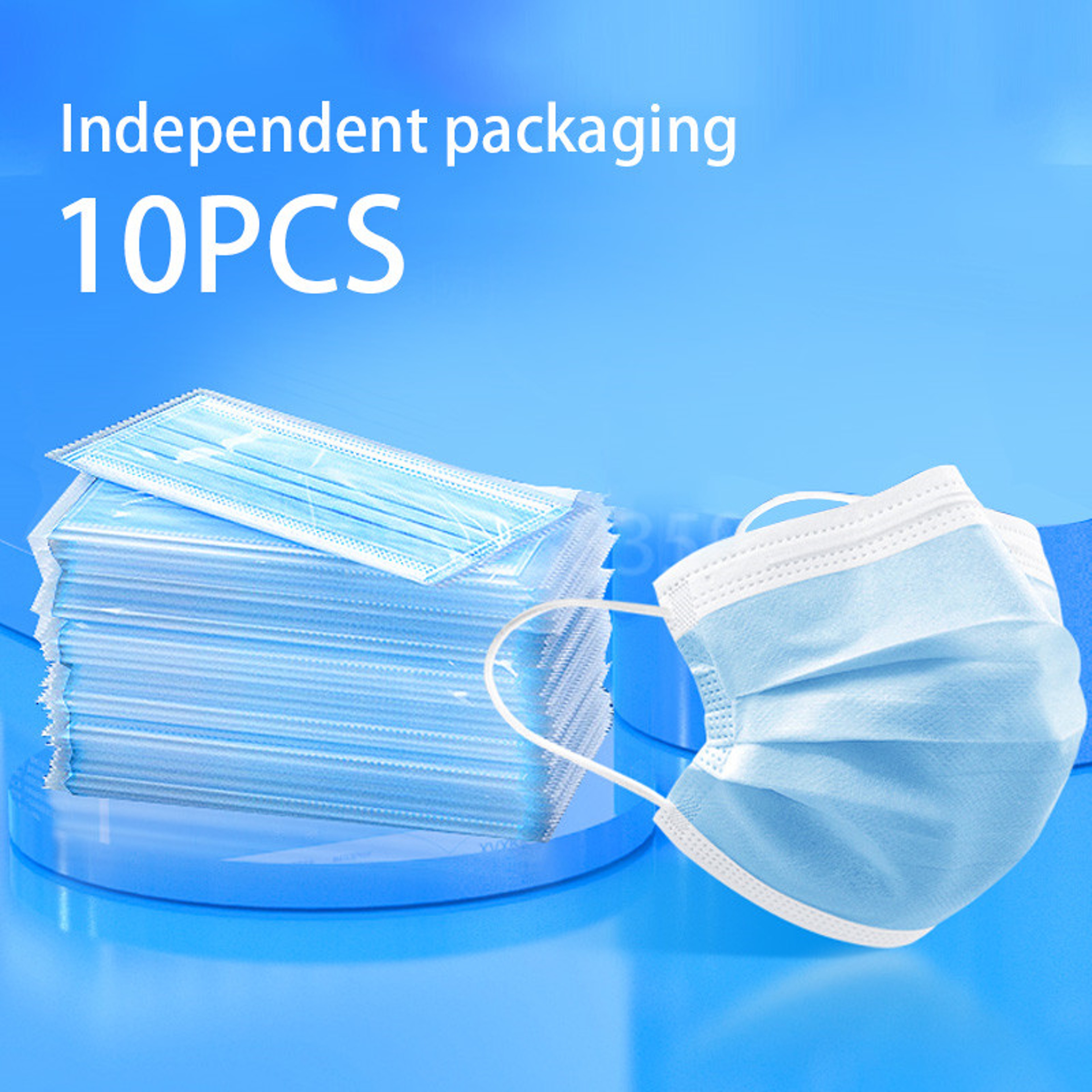 Disposable Face Masks Bulk Pack With Meltblown Filter Breathable Protective Mask For Adults 6