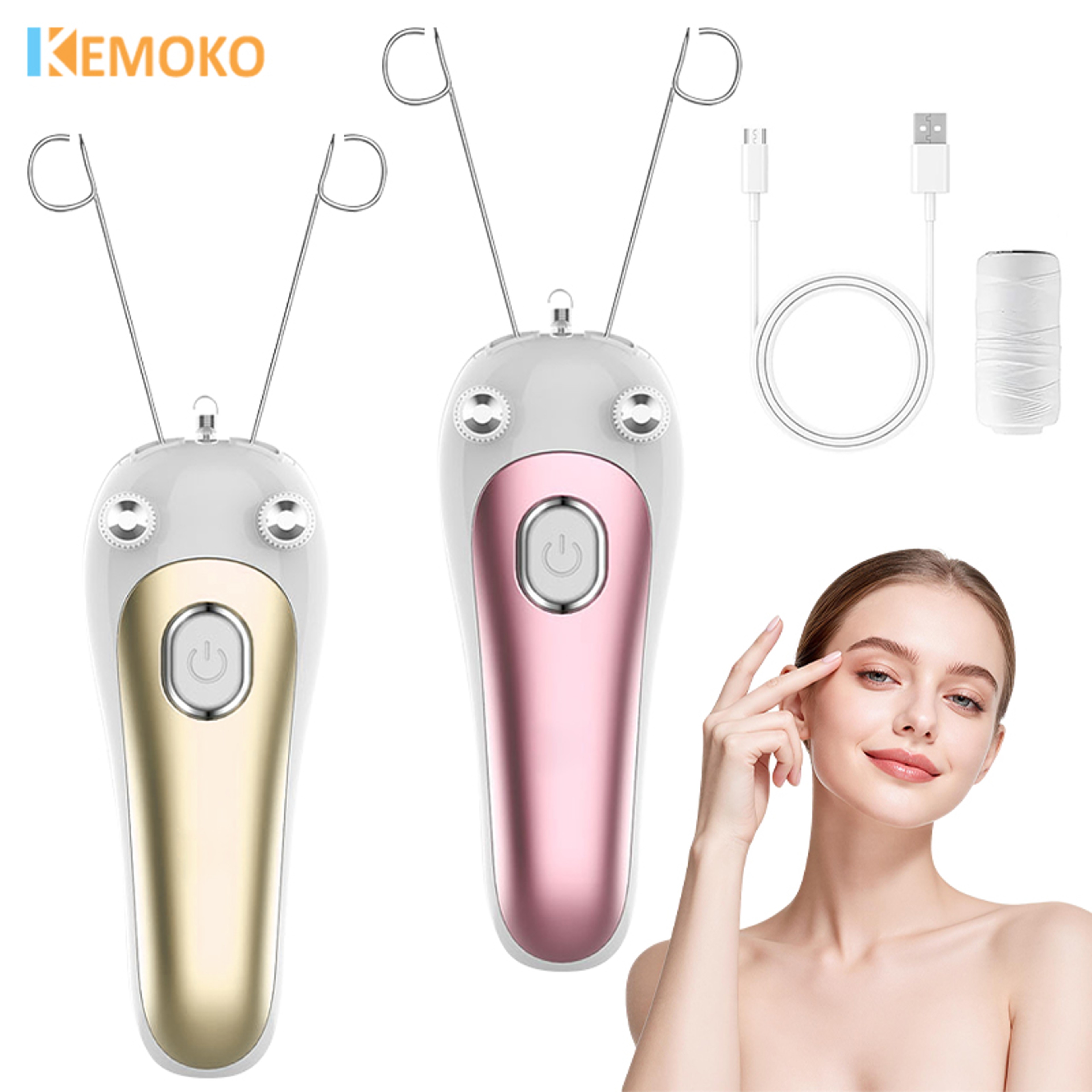 SilkGlide Electric Threading Epilator for Face & Body Hair Removal – view 1