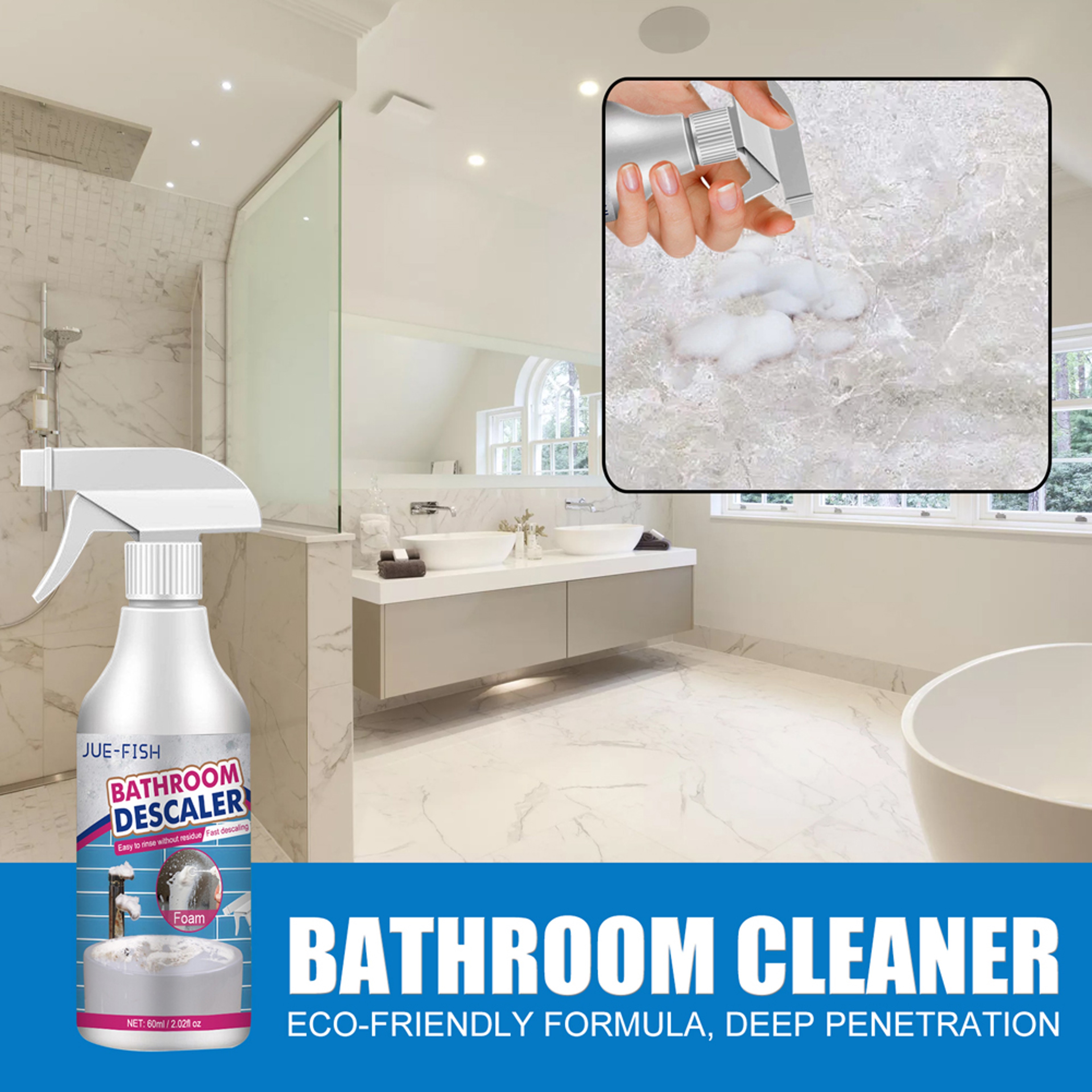 Deep Clean Bathroom Stain Remover Spray For Tub Tile And Toilet 3