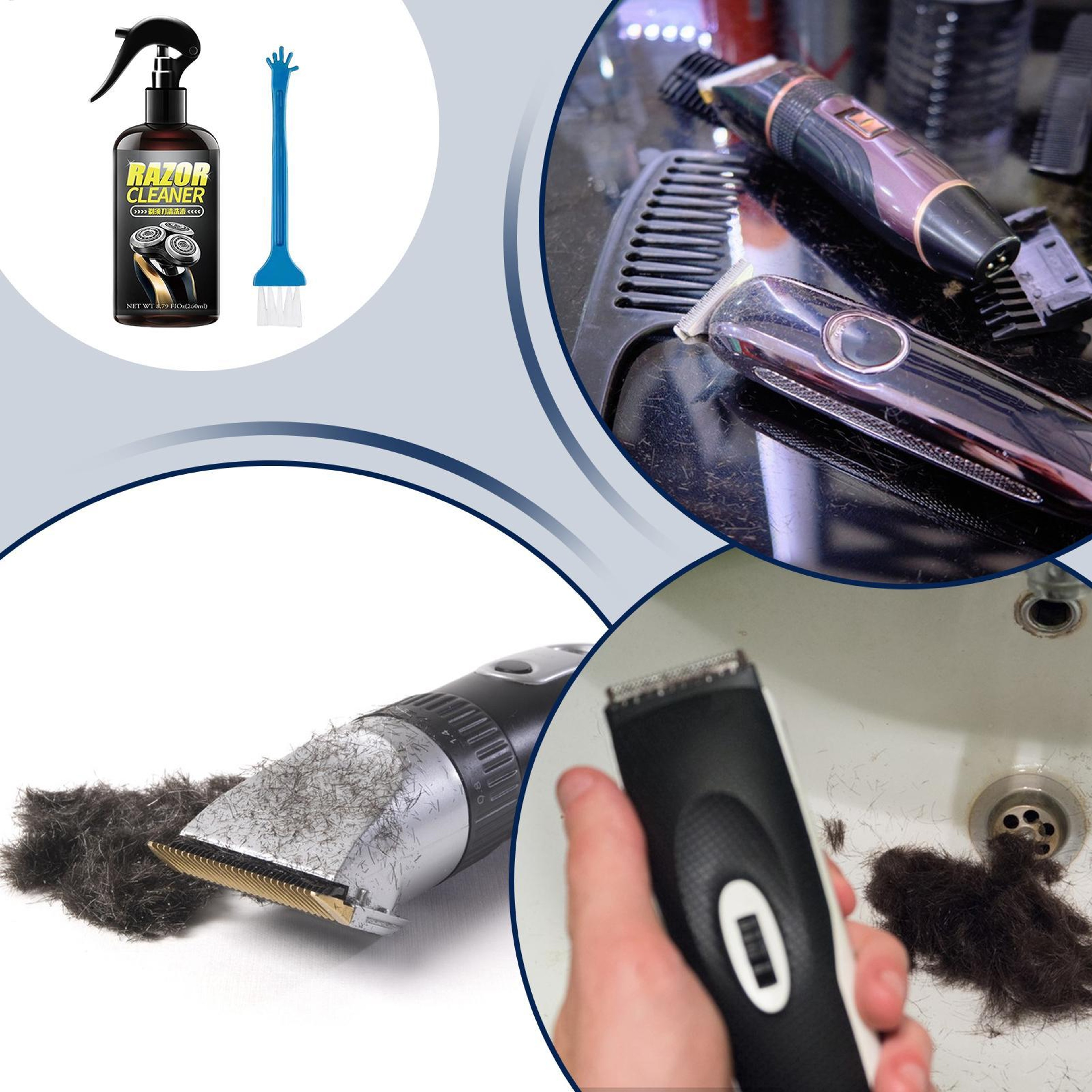 Electric Shaver Cleaning Spray Odorless Razor Cleaner & Rust Protection Solution – view 5