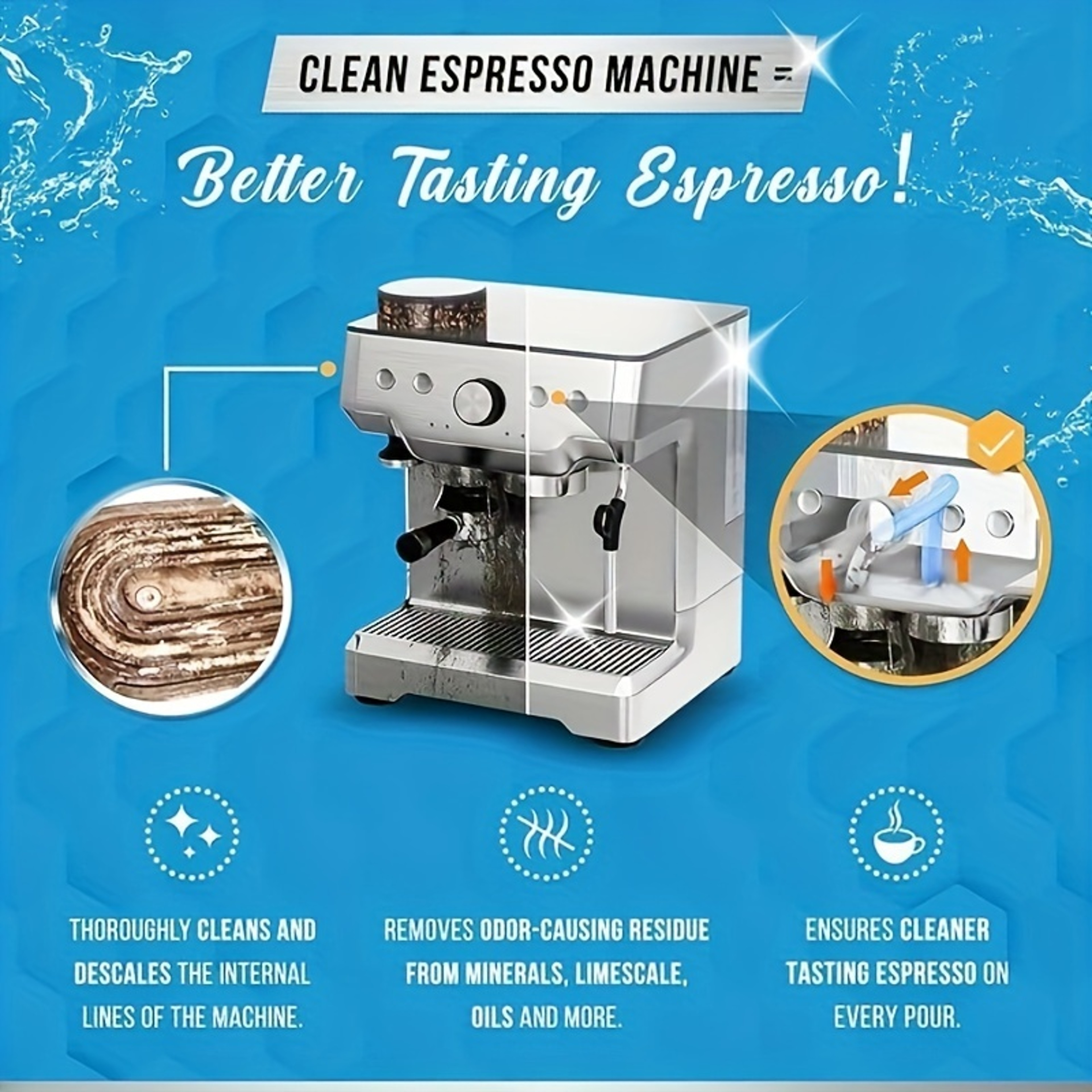 Barista Grade Espresso Machine Cleaning Tablets for Deep Descaling & Oil Removal – view 4