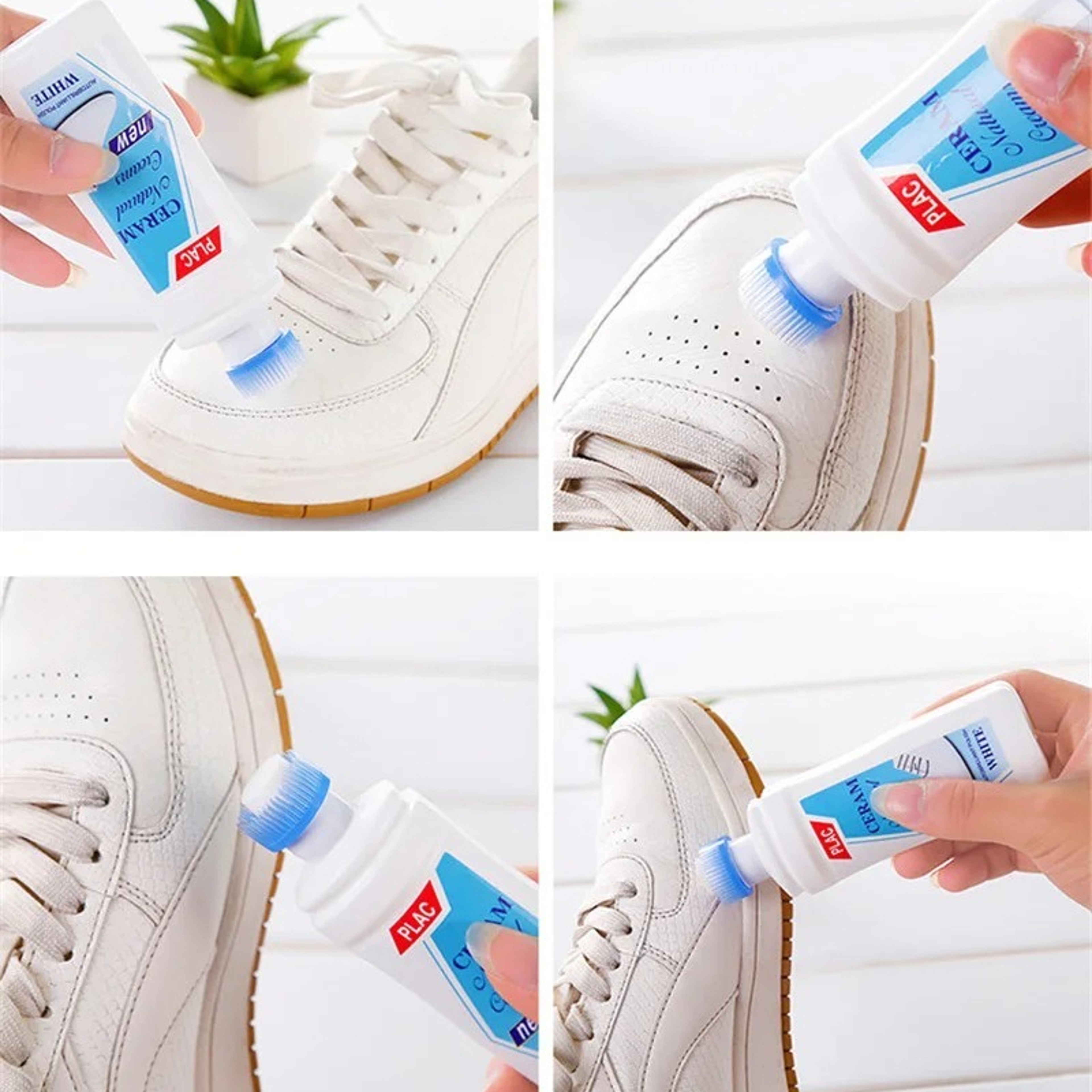 Eco Friendly White Shoe Cleaner With Brush  Quick Stain Remover For Sneakers 4