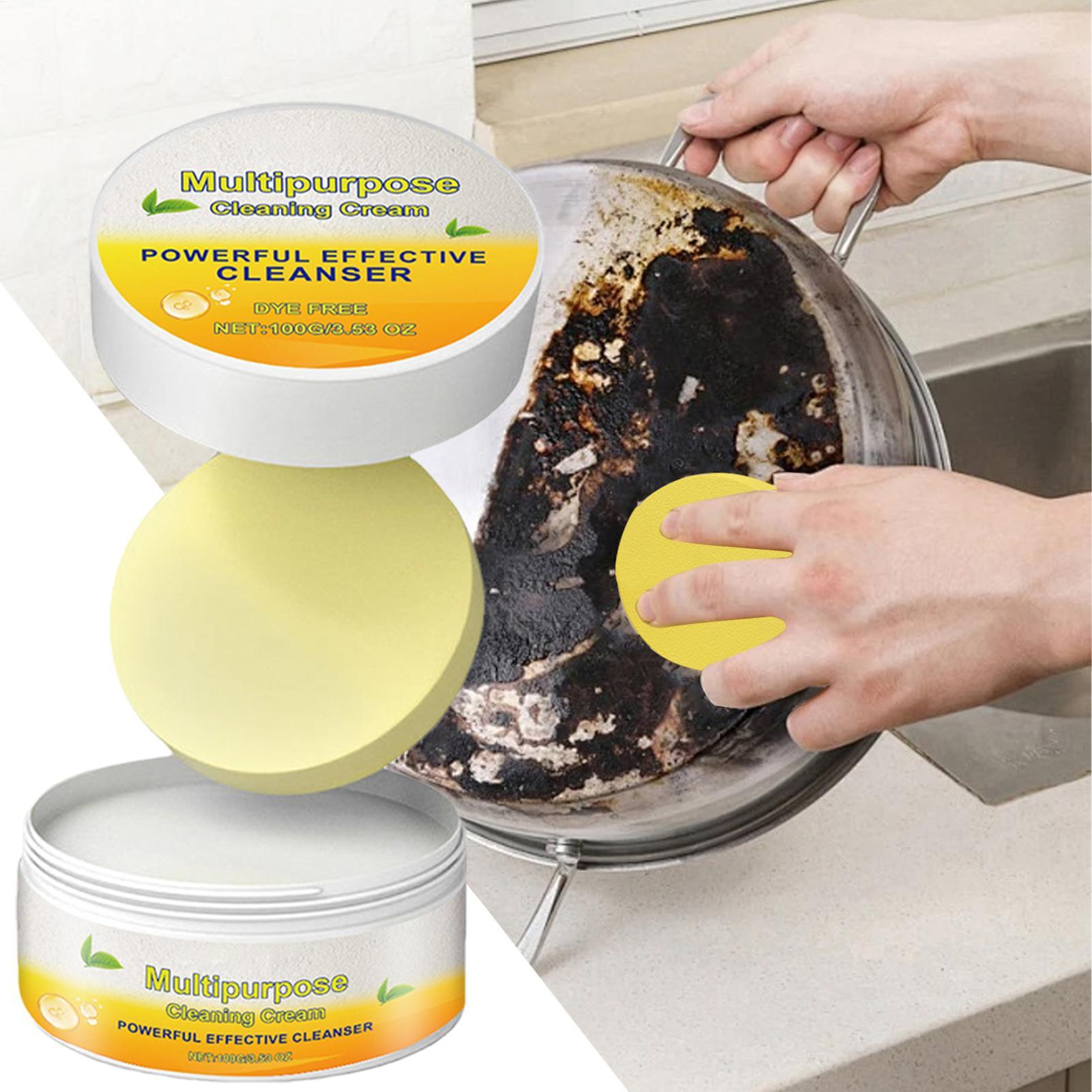 Powerful Multipurpose Cleaner Cream Kitchen & Bathroom Stain Remover – view 3