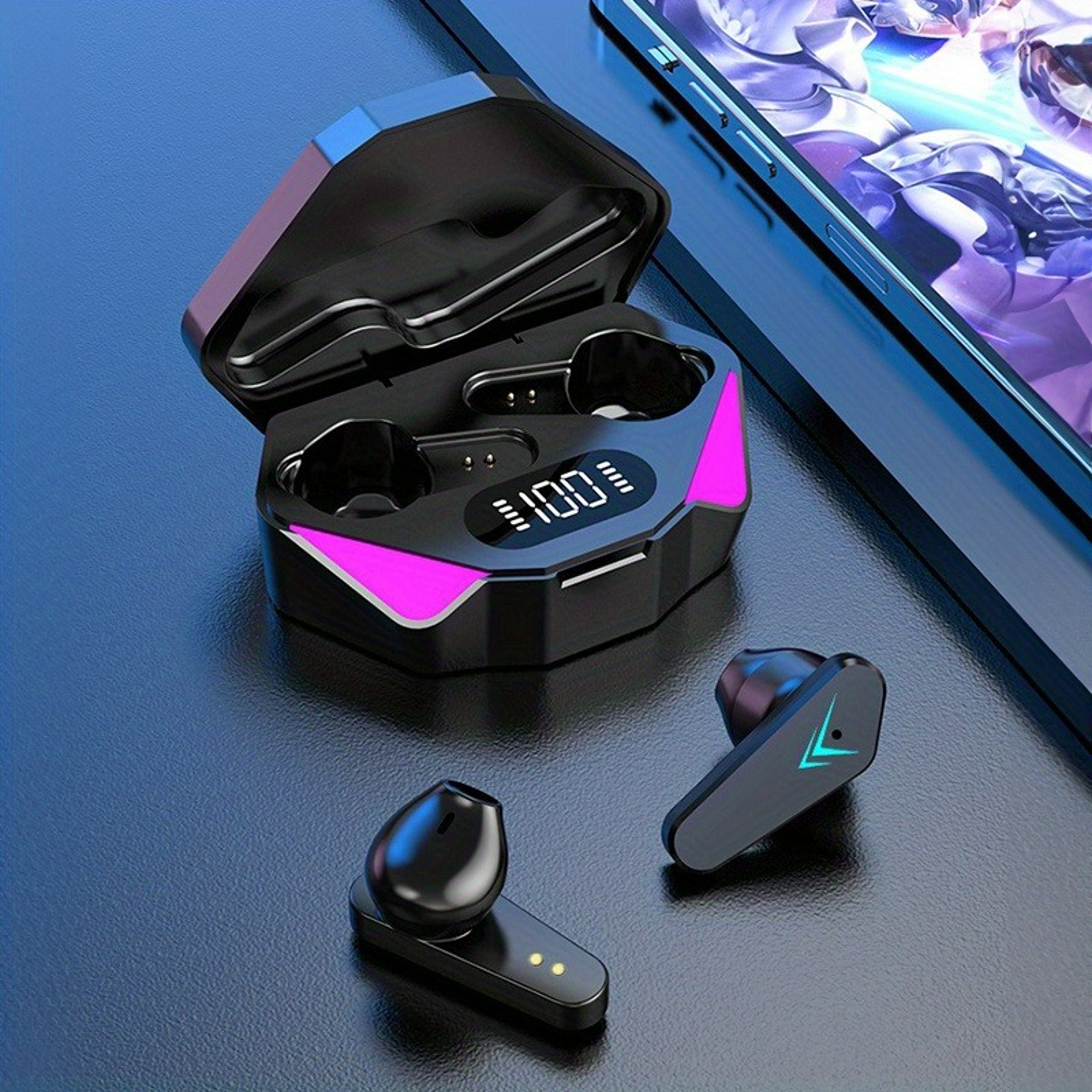 Wireless Bluetooth Earbuds with LED Display & Noise Cancelling Mic – view 7