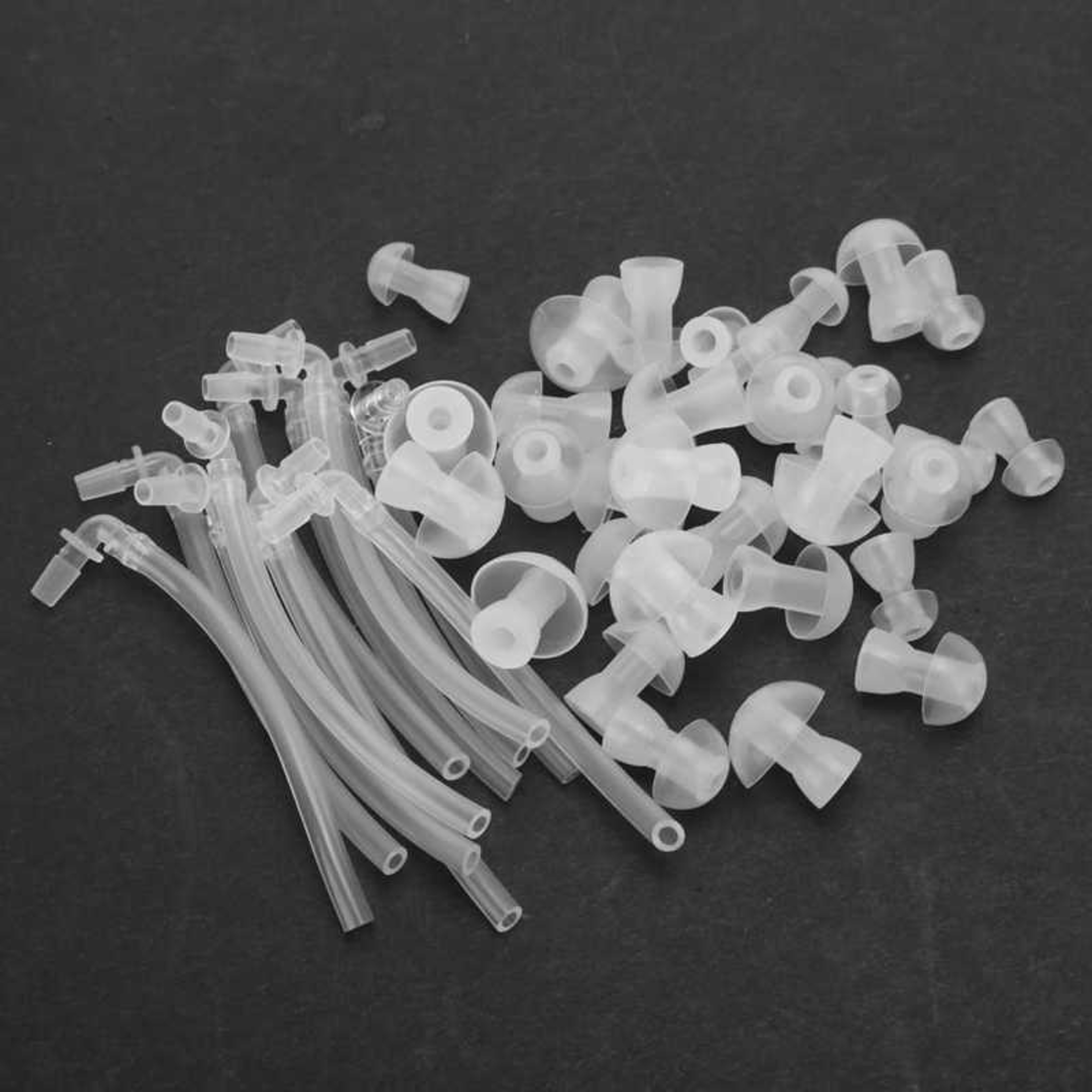 Universal Hearing Aid Ear Tips with Sound Tube Replacement Set for BTE Hearing Aids – view 1