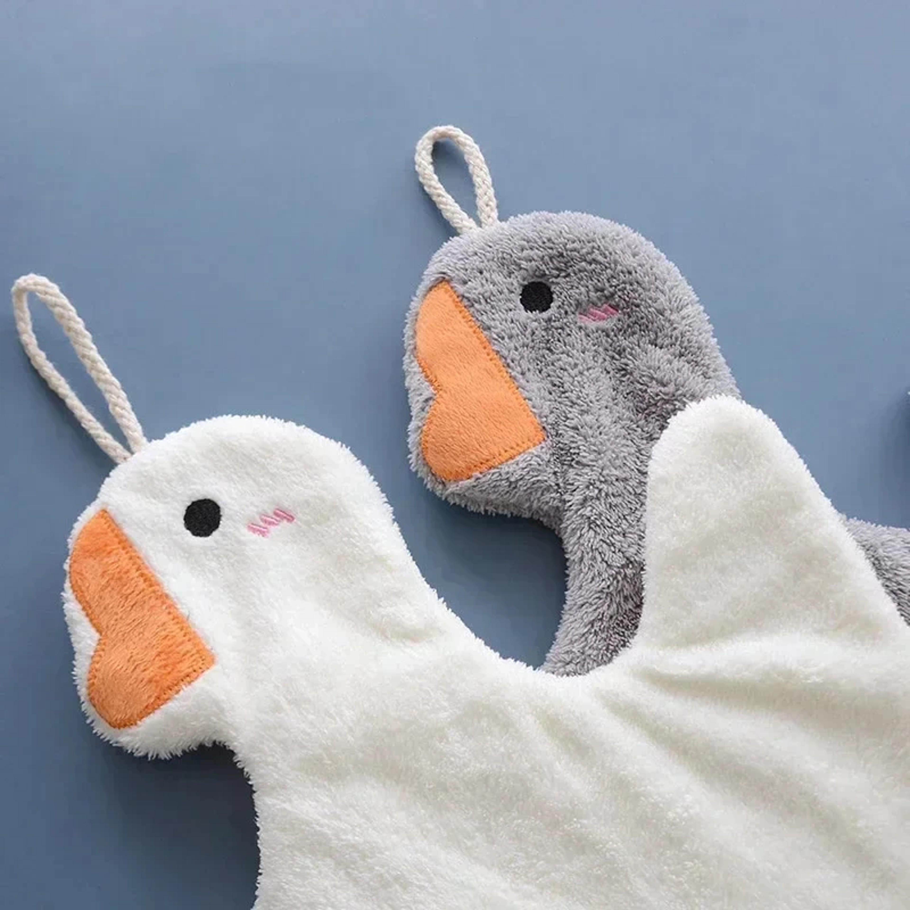 Cute Duck Hanging Microfiber Towel for Kitchen & Bathroom | Soft Absorbent Kids Cartoon Hand Towel – view 5