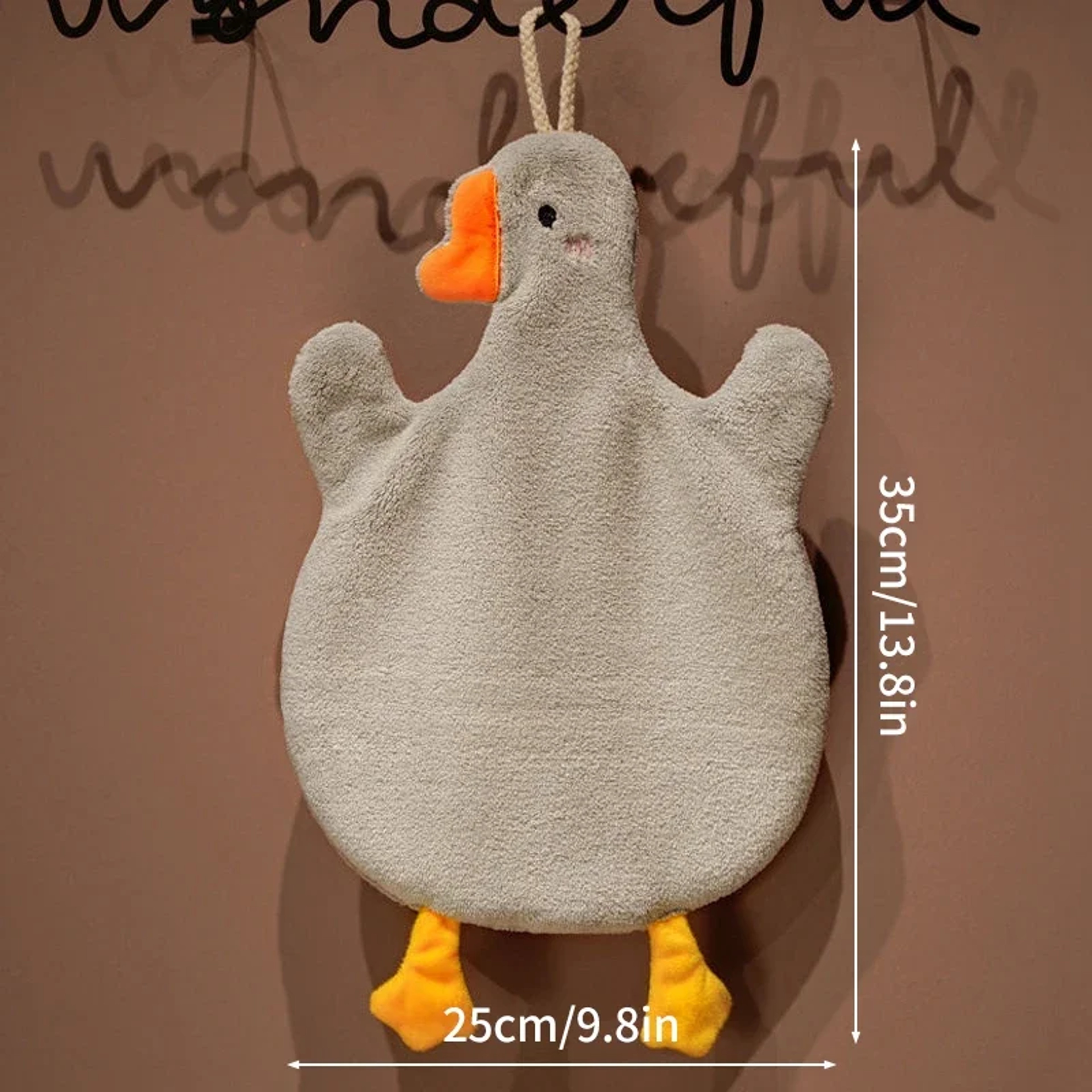 Cute Duck Hanging Microfiber Towel for Kitchen & Bathroom | Soft Absorbent Kids Cartoon Hand Towel – view 8