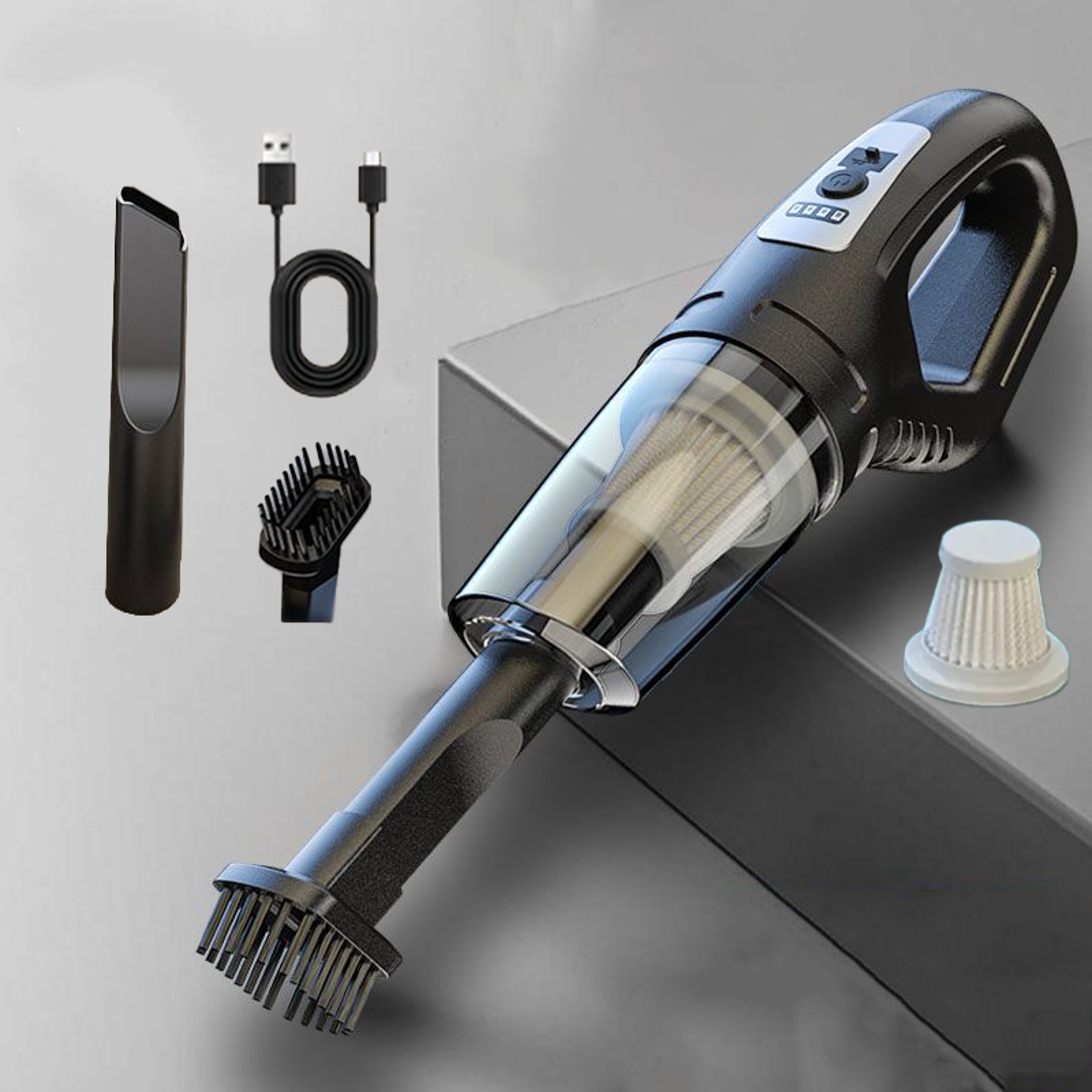 Cordless Car Vacuum Cleaner with USB Charging for Car, Home & Pet Hair Cleaning – view 2