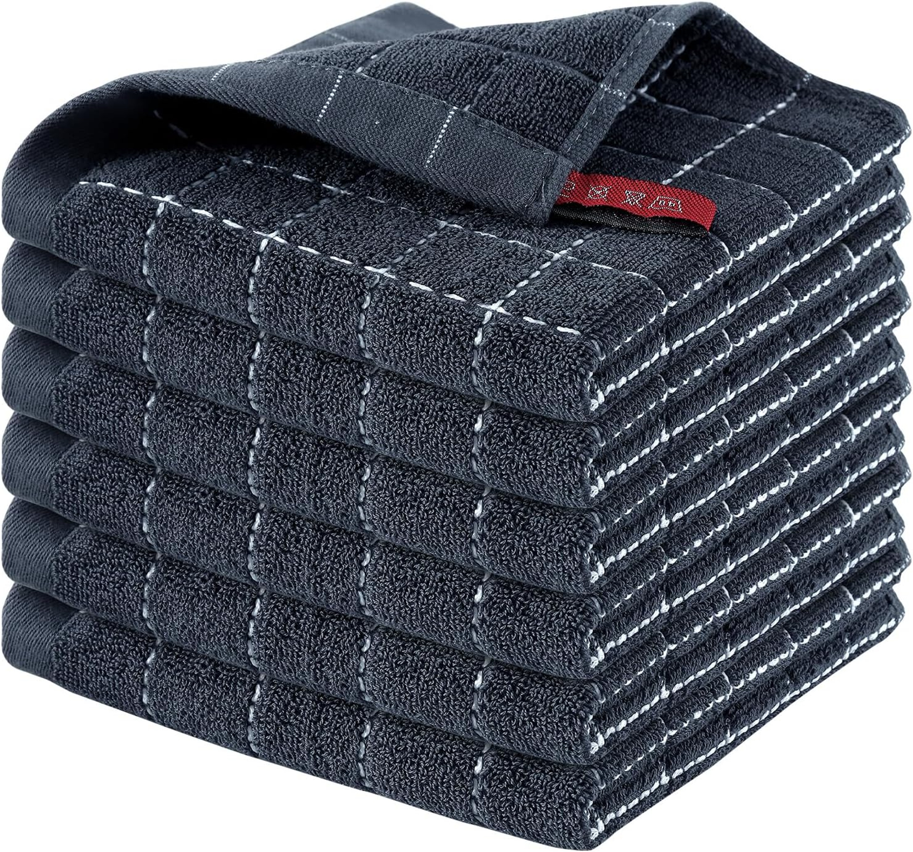 Ultra Soft Cotton Terry Dish Cloth Set, Absorbent Kitchen Cleaning Towels Pack – view 10