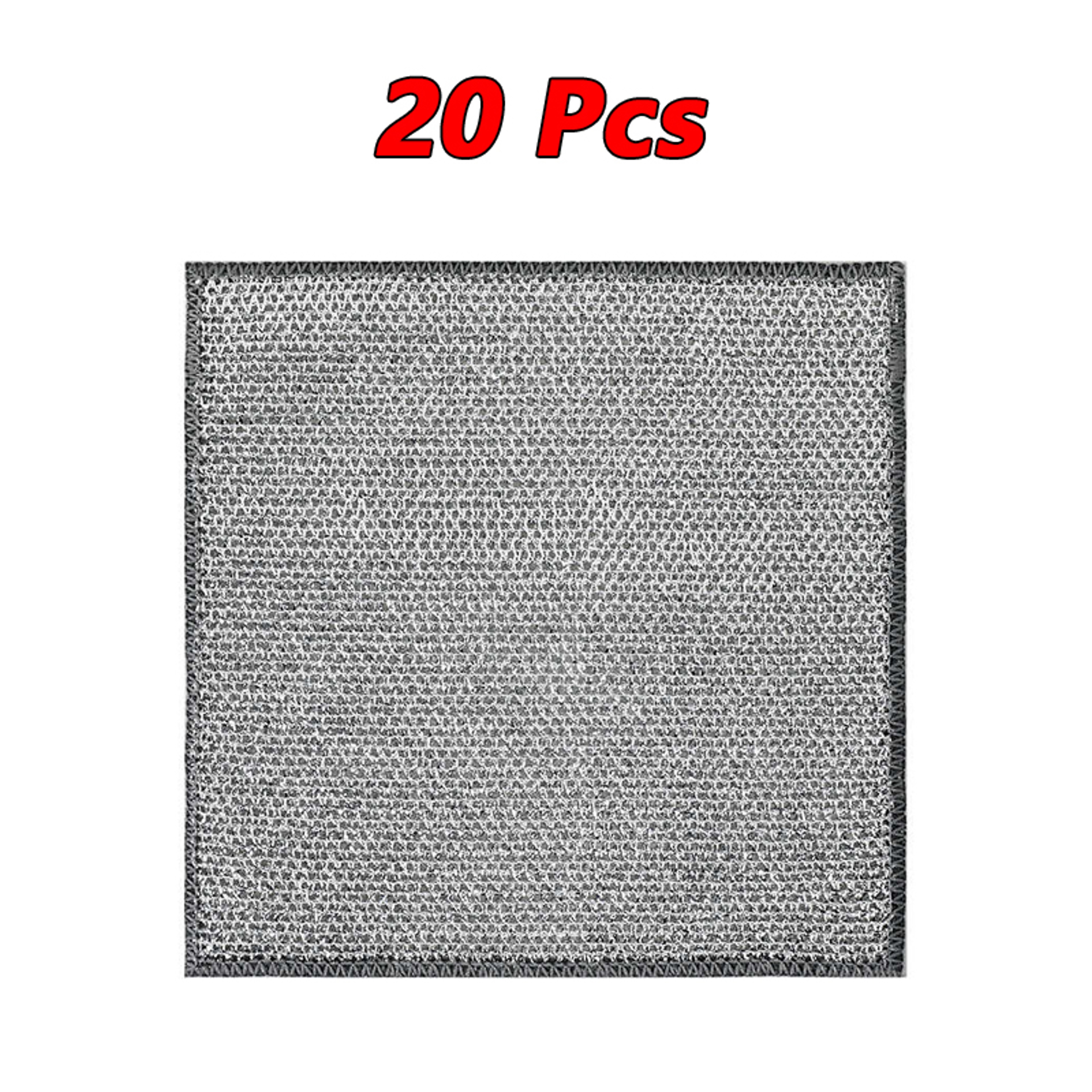 Silver Scrub Microfiber Kitchen Cloth Set For Dishes Pots  Grease Cleaning 7