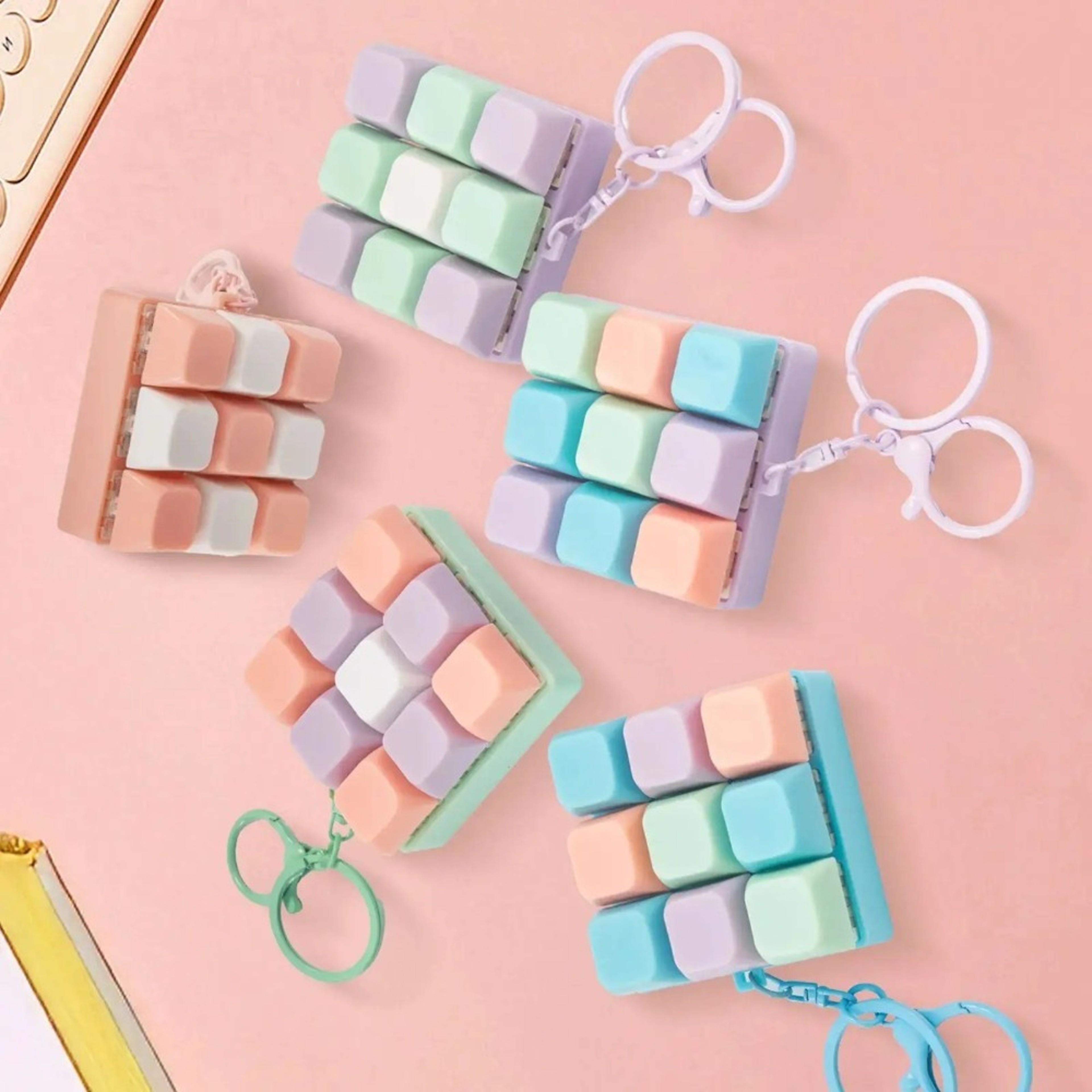 Key Keyboard Fidget Toy Stress Relief Keychain for Adults & Kids – view 1