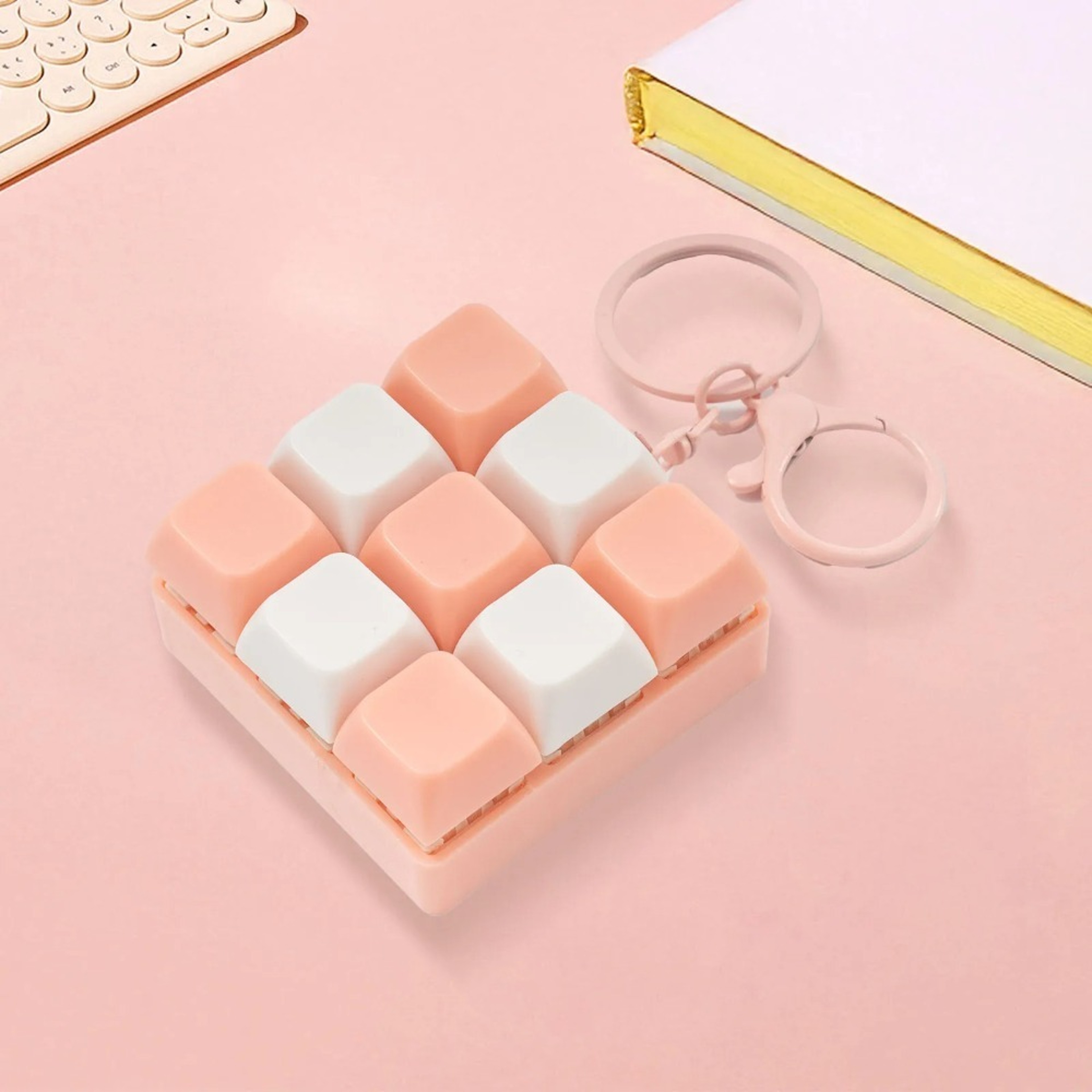 Key Keyboard Fidget Toy Stress Relief Keychain for Adults & Kids – view 5