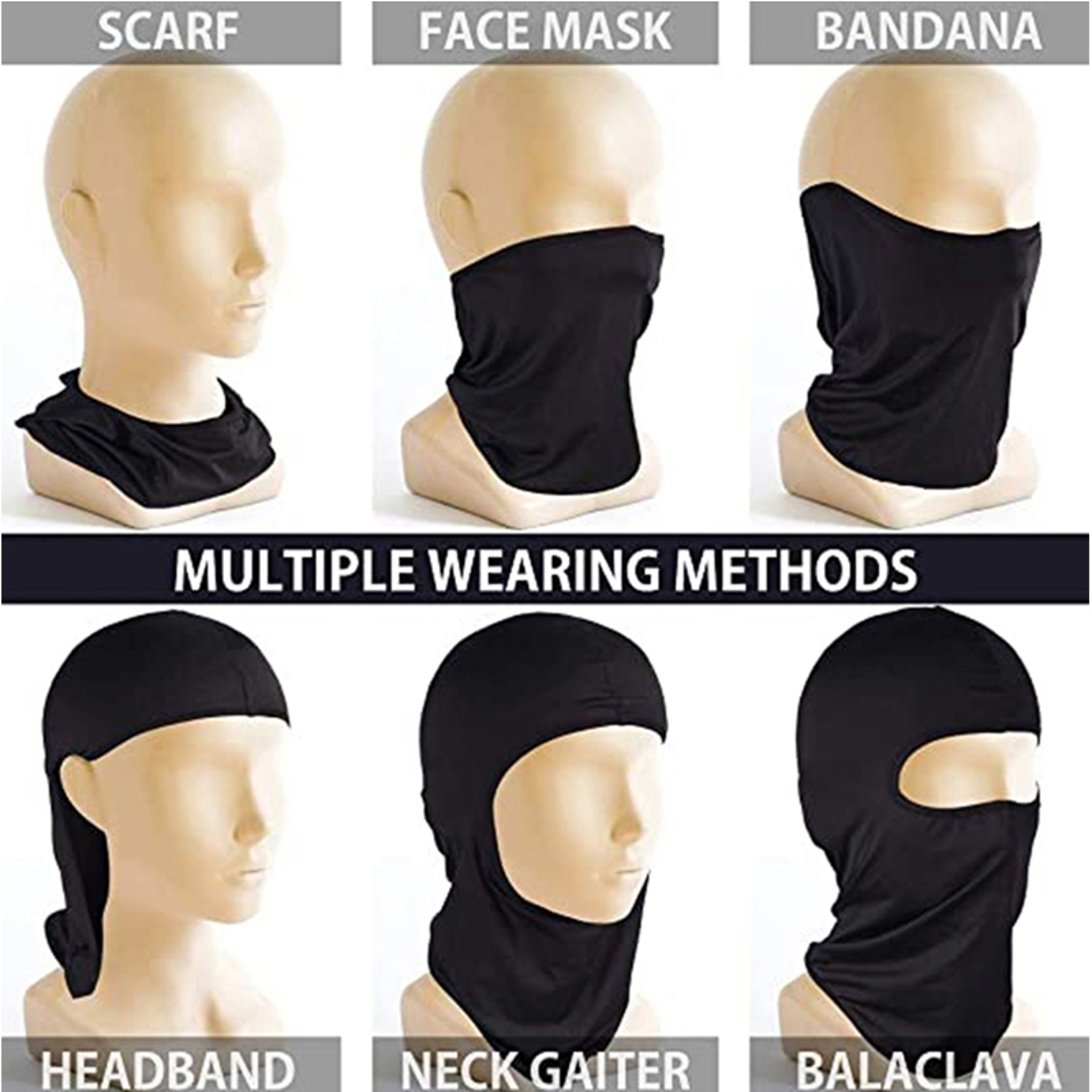 All Season Balaclava Face Mask for Cycling & Motorcycle Riding UV Windproof Neck Cover – view 5