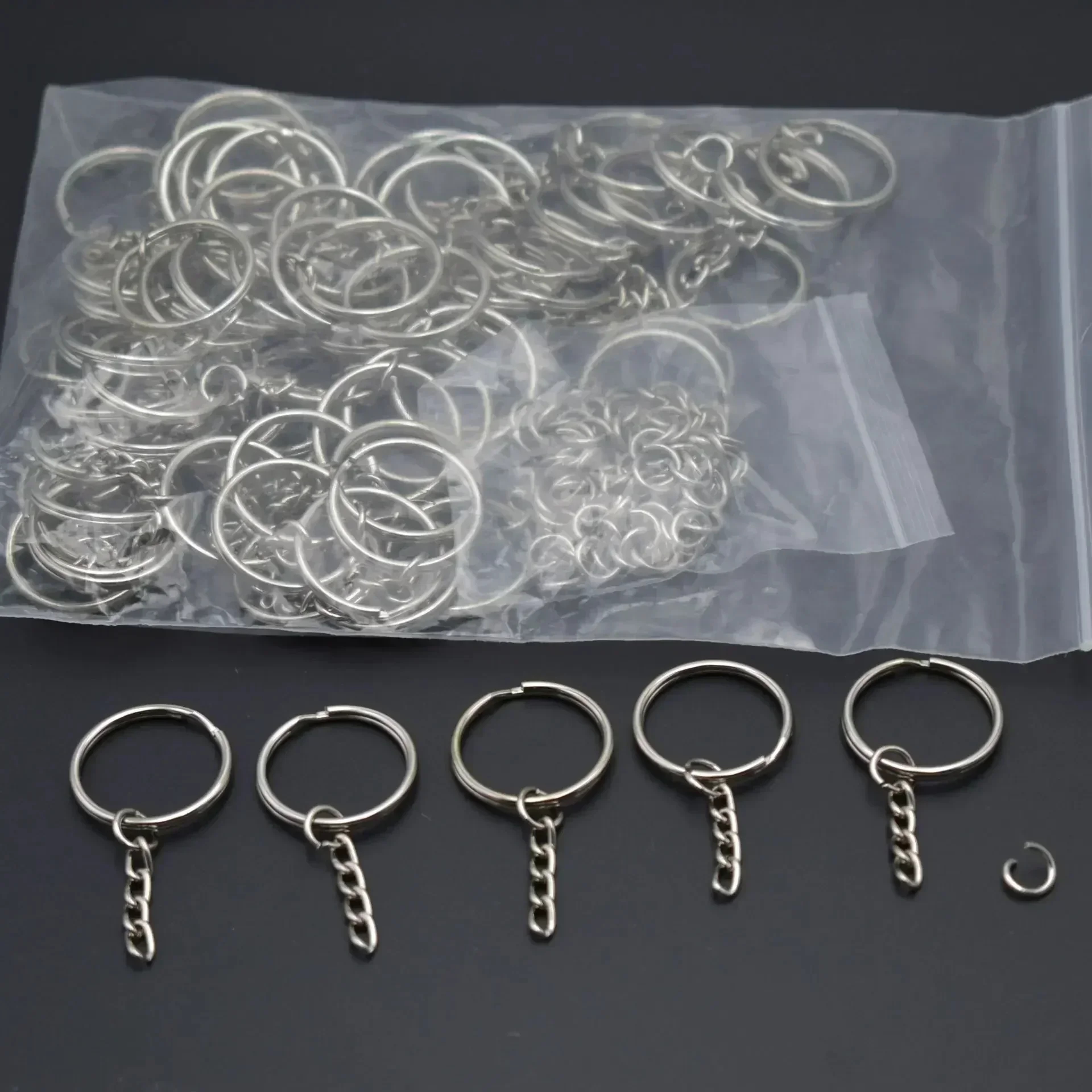 DIY Silver Keyring Split Rings For Custom Keychains  Key Holders 0