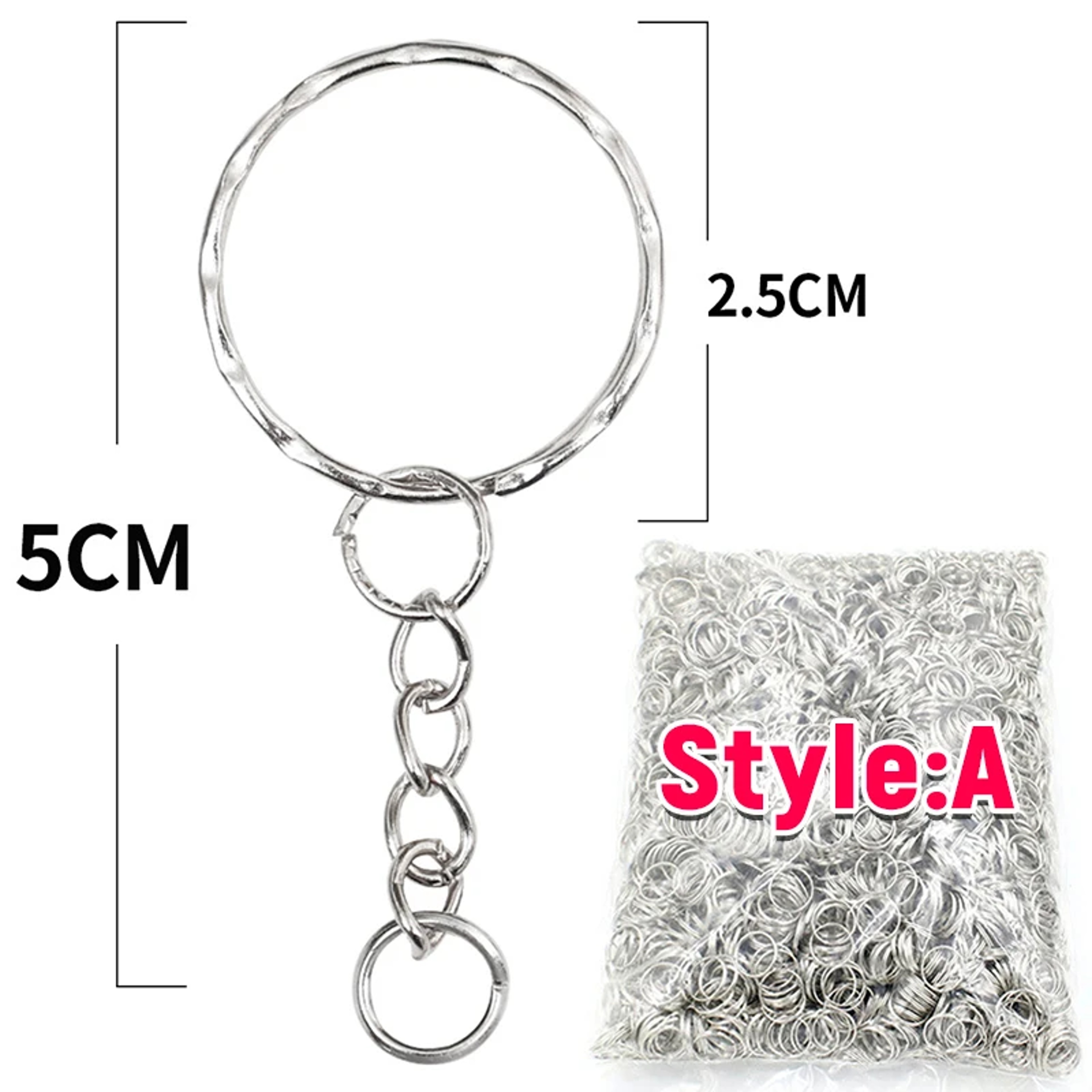 DIY Silver Keyring Split Rings For Custom Keychains  Key Holders 5