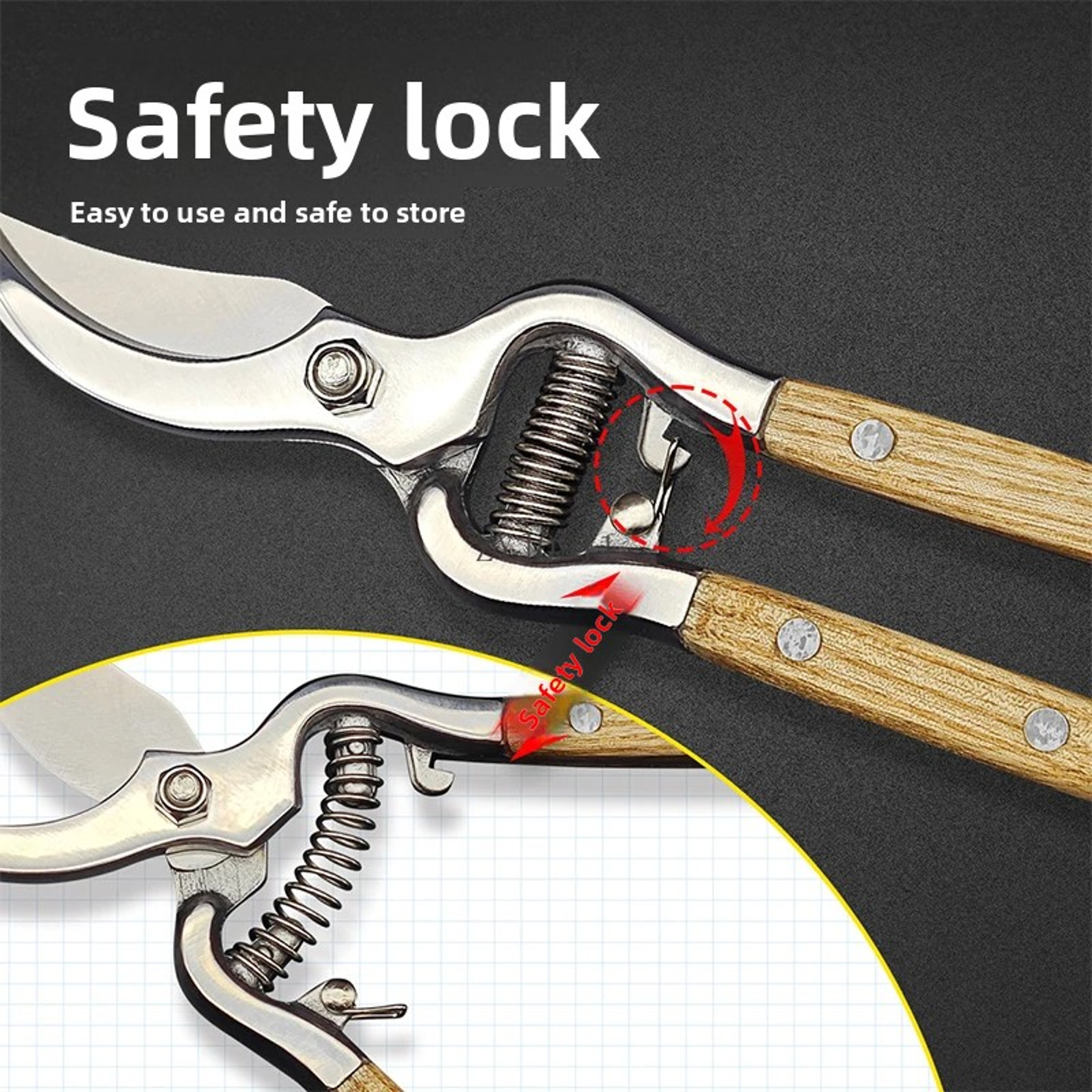 Precision Stainless Steel Pruning Shears For Fruit Trees Flowers  Garden Branch Cutting 5
