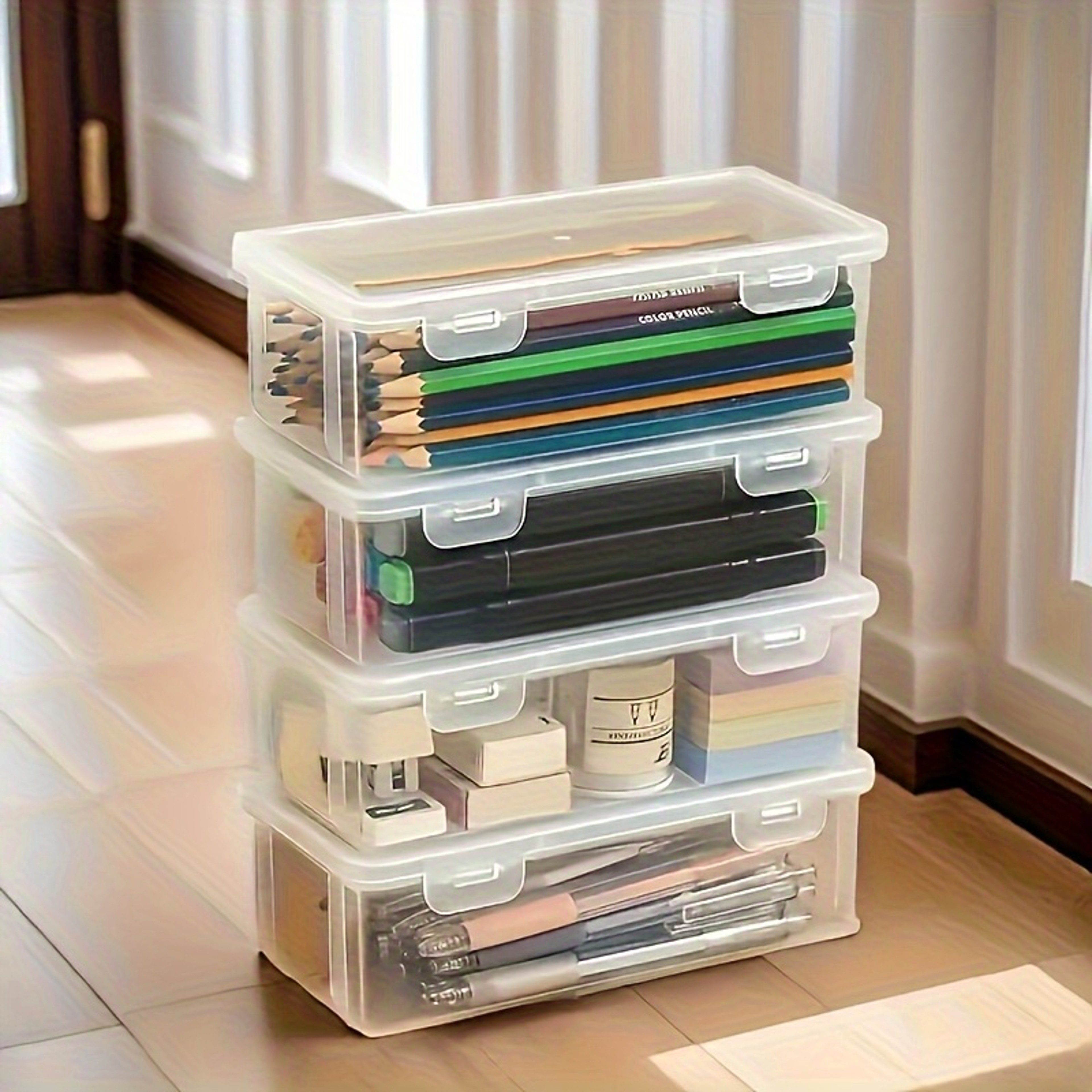 Smart Locking Pencil Case Organizer For School Office  Travel Supplies 0