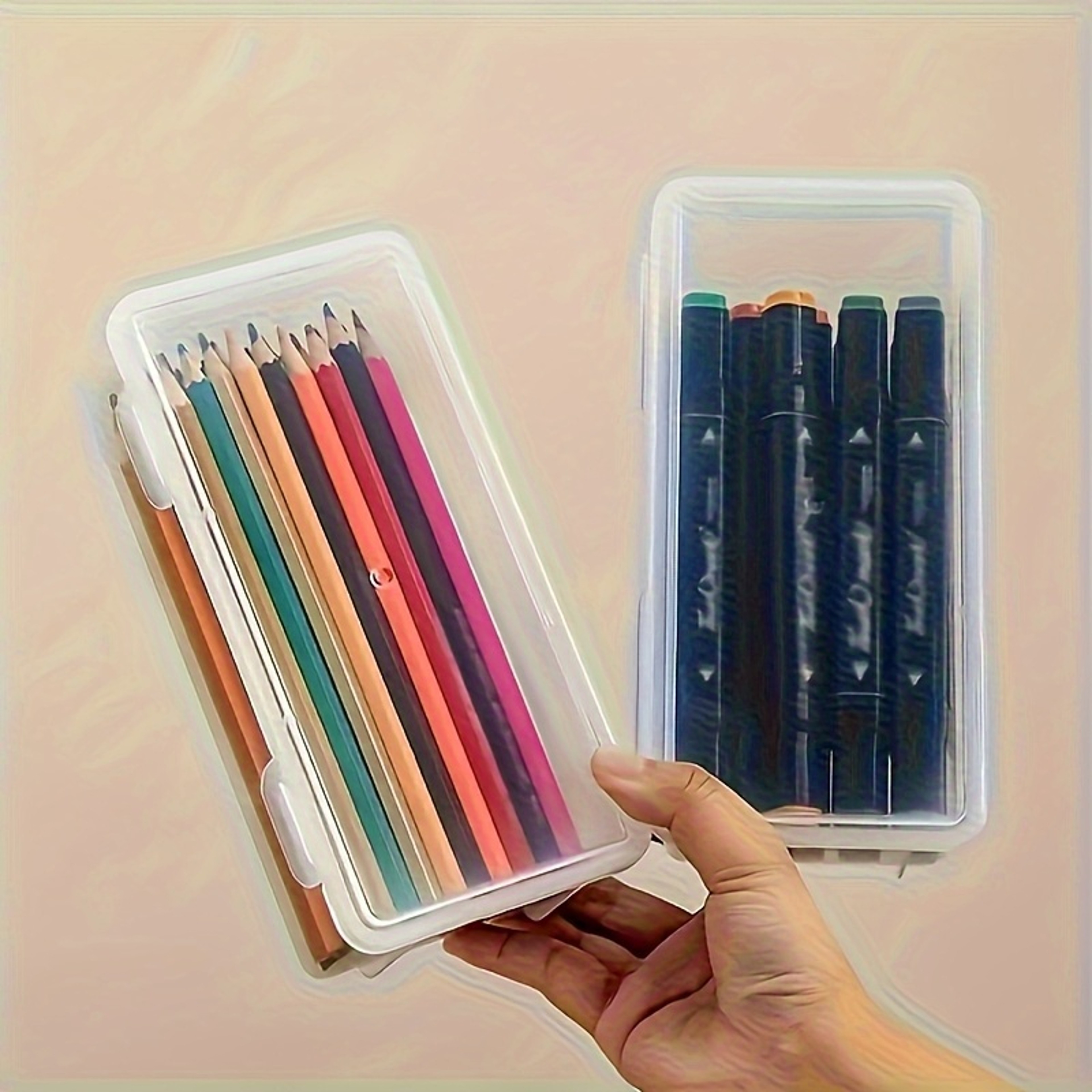 Smart Locking Pencil Case Organizer For School Office  Travel Supplies 2