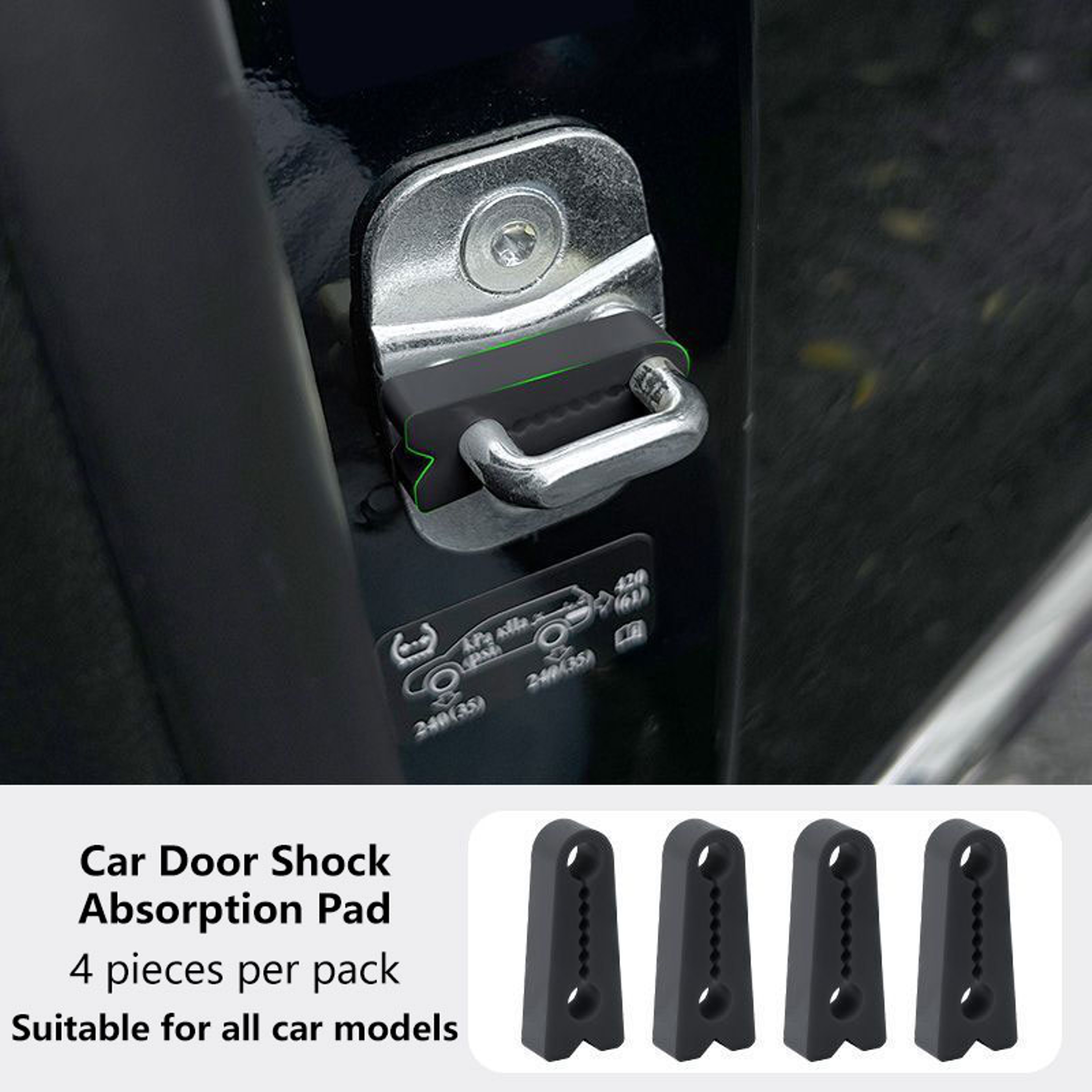 SilentDrive Car Door Shock Absorber Pads Universal Soundproof Anti Vibration Buffers 7