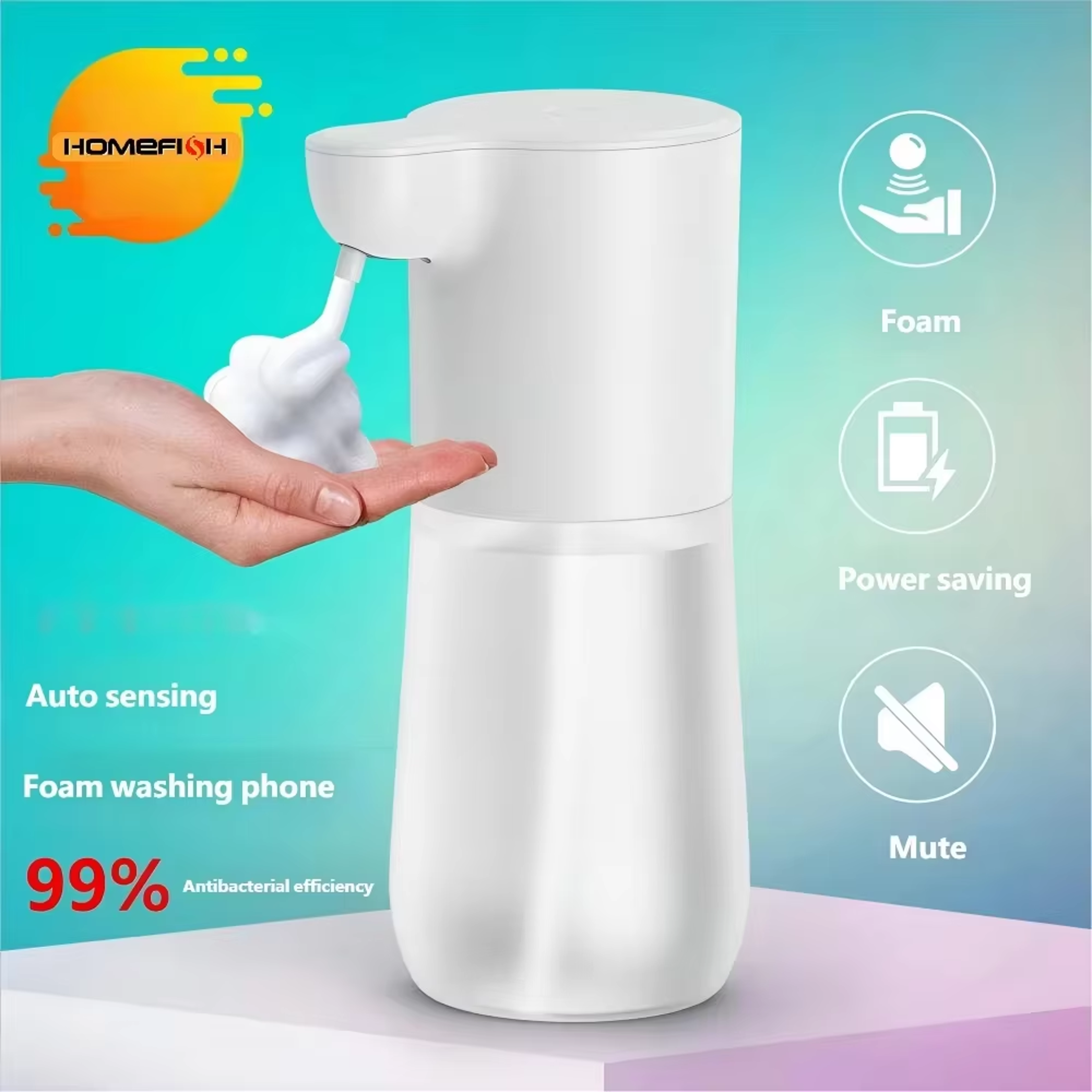 Touchless Automatic Foam Soap Dispenser USB Rechargeable Smart Sensor 1