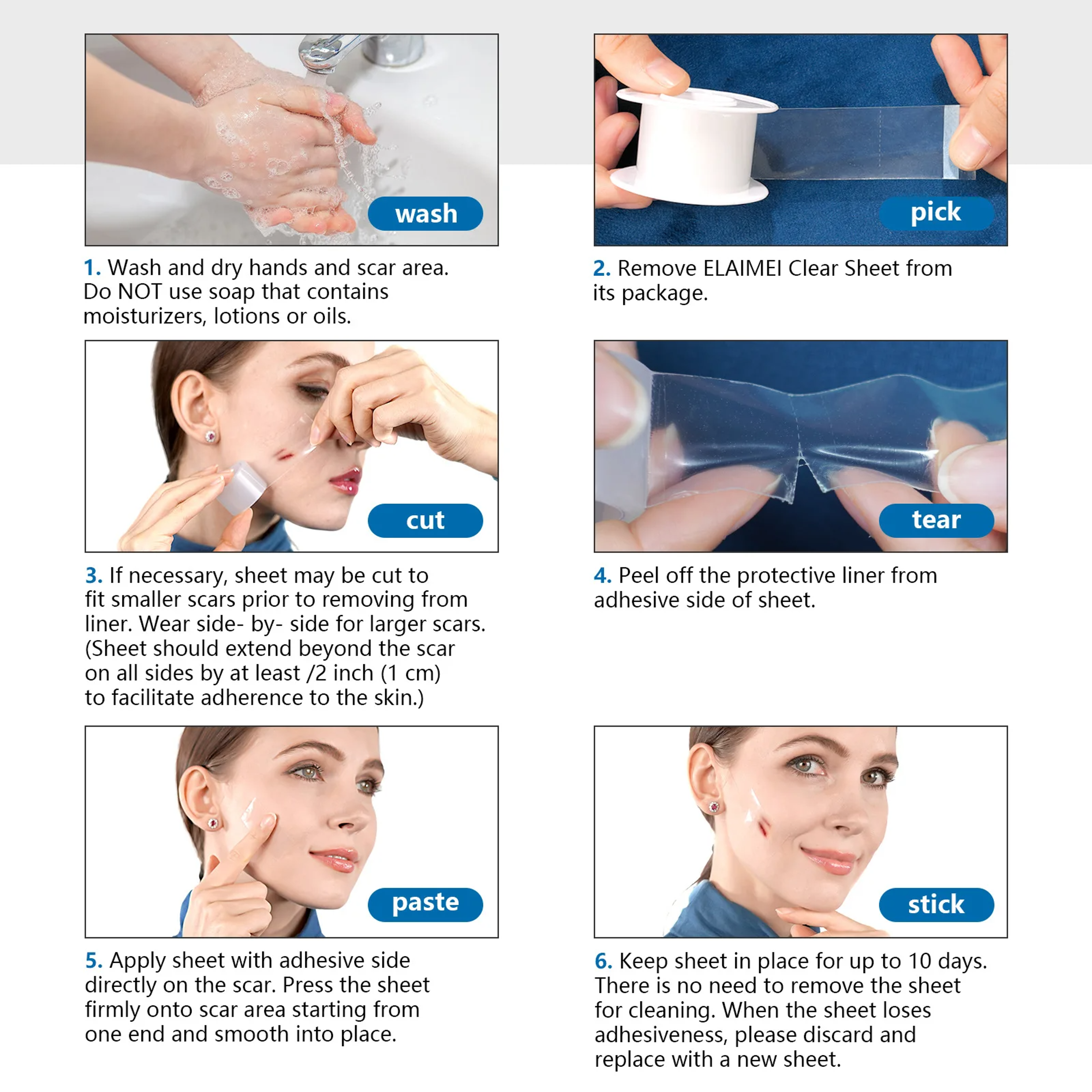 Invisible Silicone Scar Sheets Roll For Scar Removal And Skin Recovery Tape 3