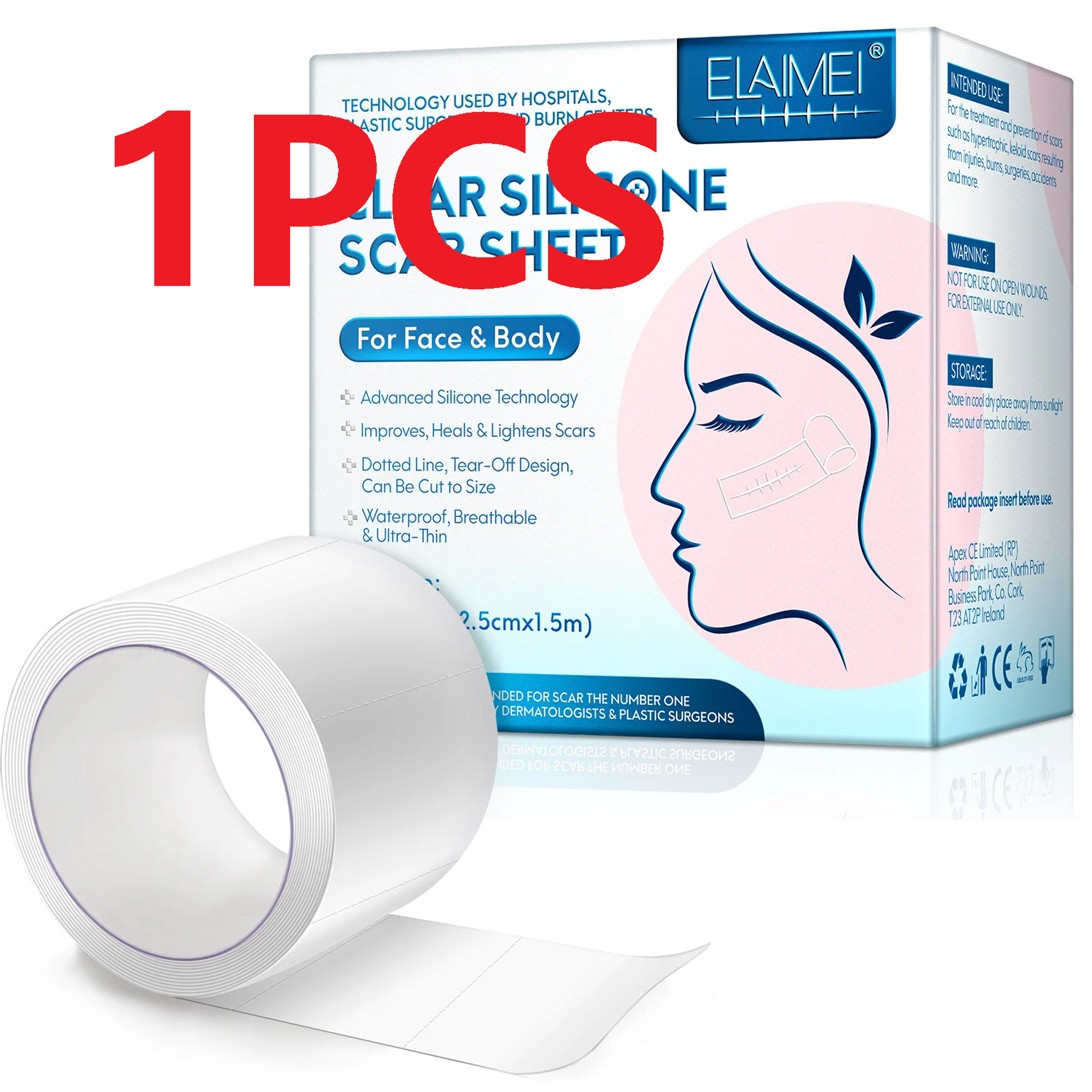 Invisible Silicone Scar Sheets Roll For Scar Removal And Skin Recovery Tape 5