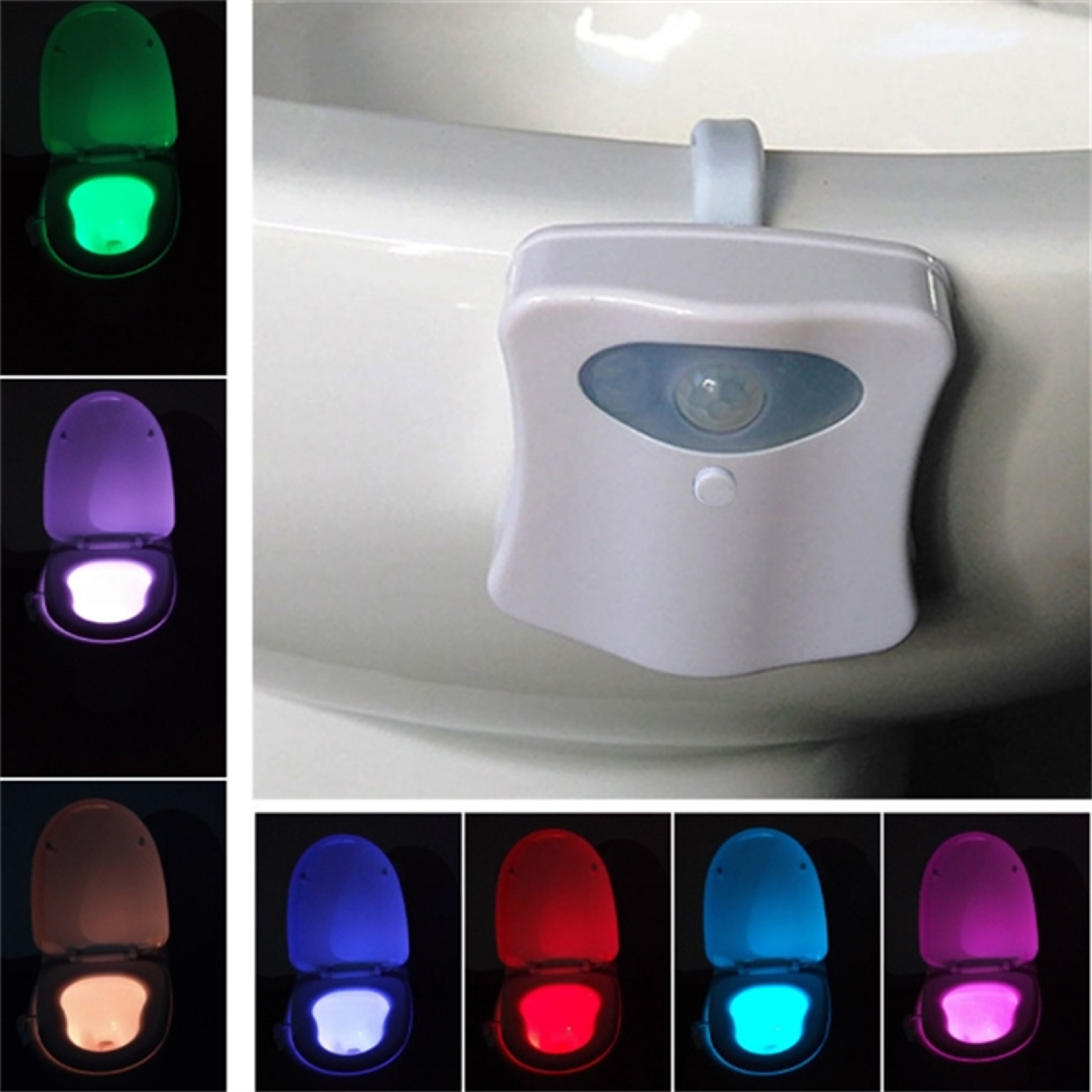 Motion Sensor LED Toilet Night Light with Color Changing Glow – view 4