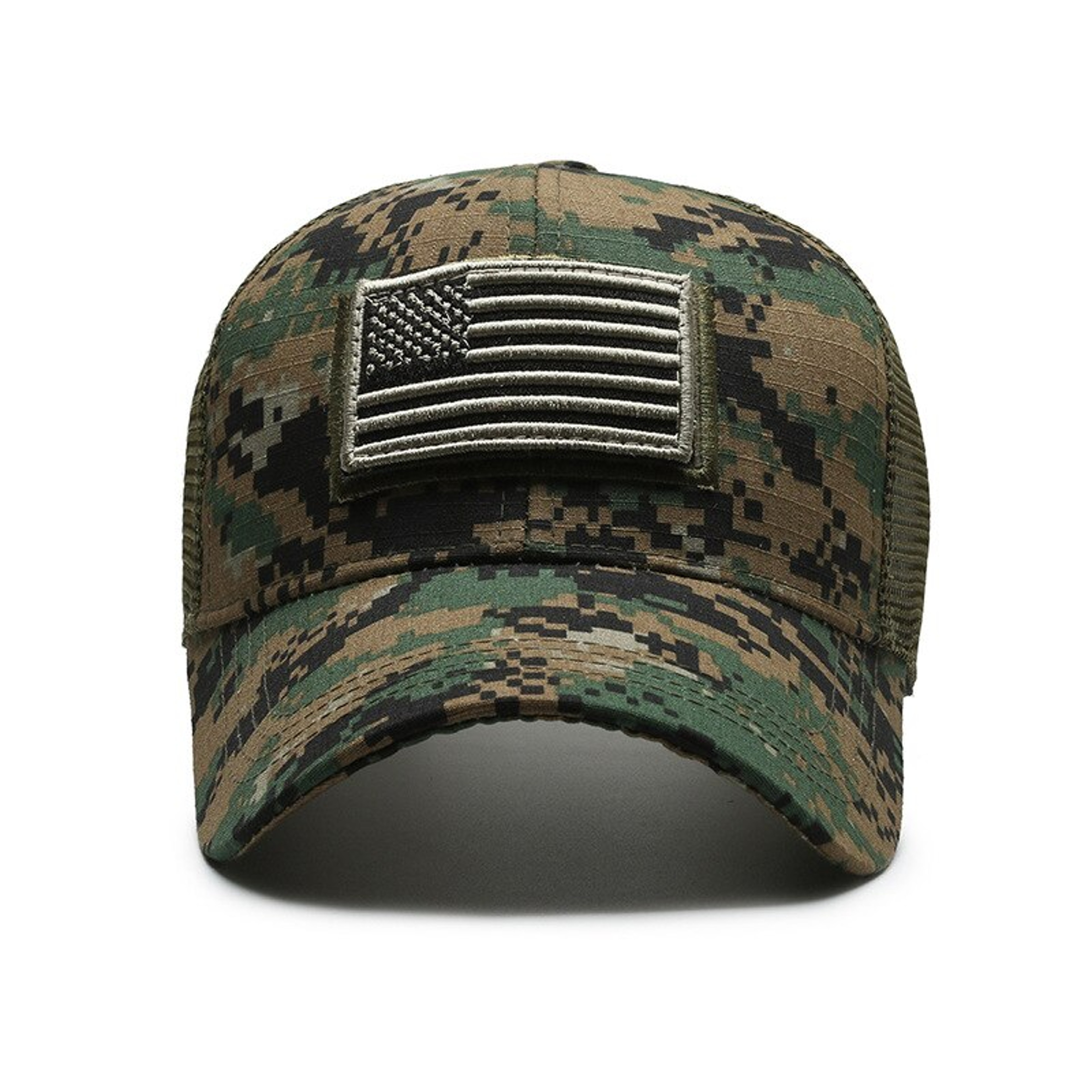 American Flag Camouflage Tactical Baseball Cap with Velcro Patch – view 2