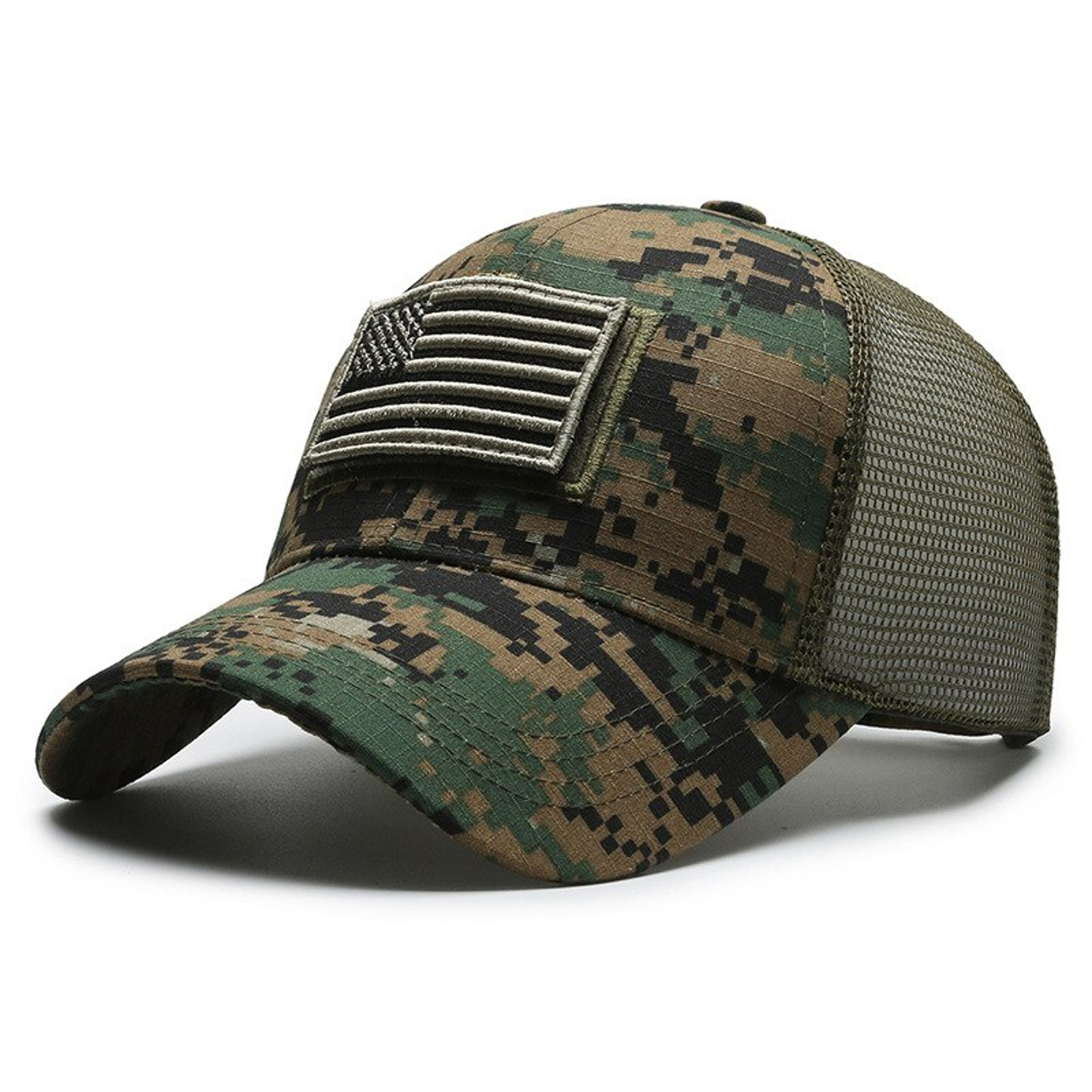American Flag Camouflage Tactical Baseball Cap with Velcro Patch – view 4
