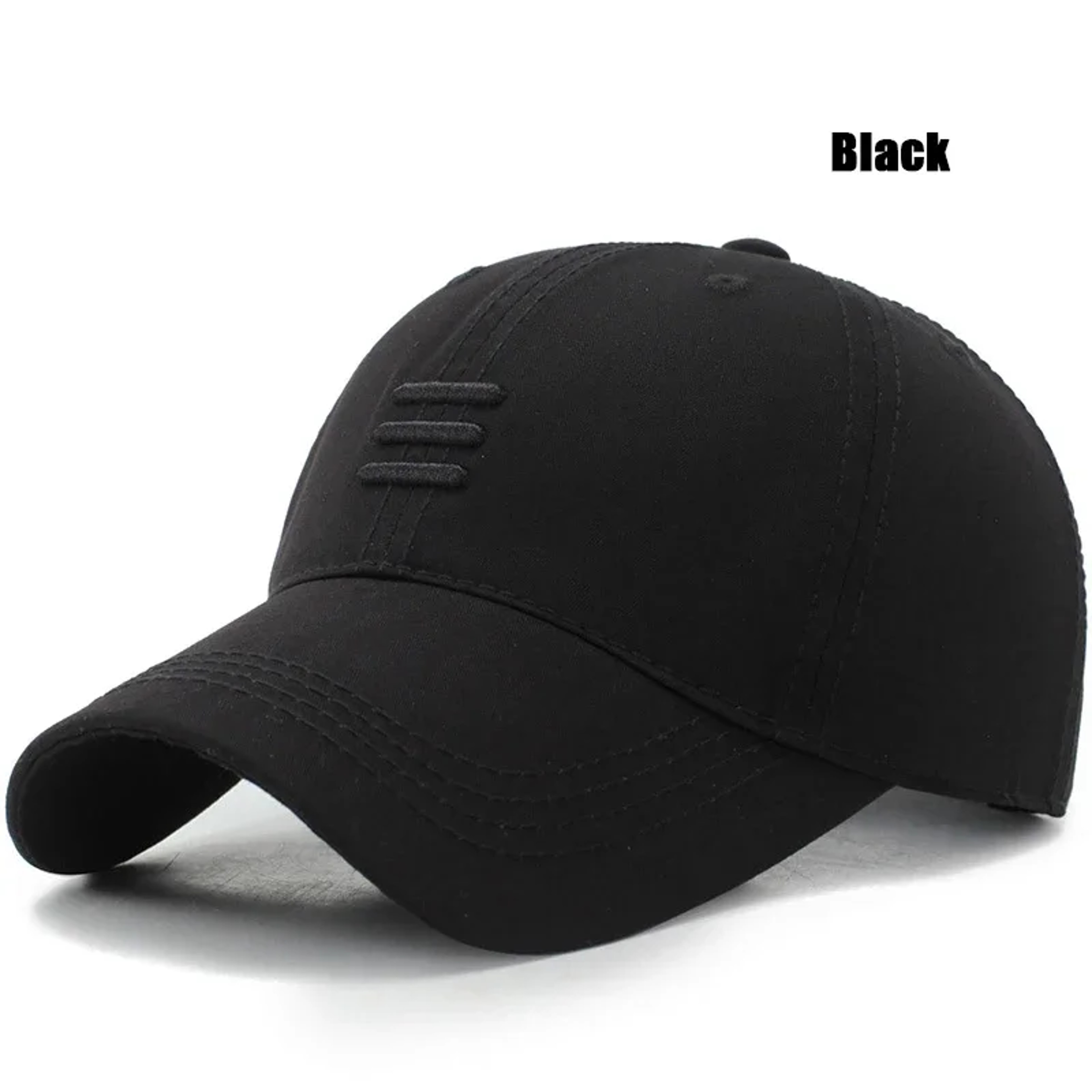 Three Bars Cotton Dad Hat Soft Top Adjustable Baseball Cap for Men and Women – view 10