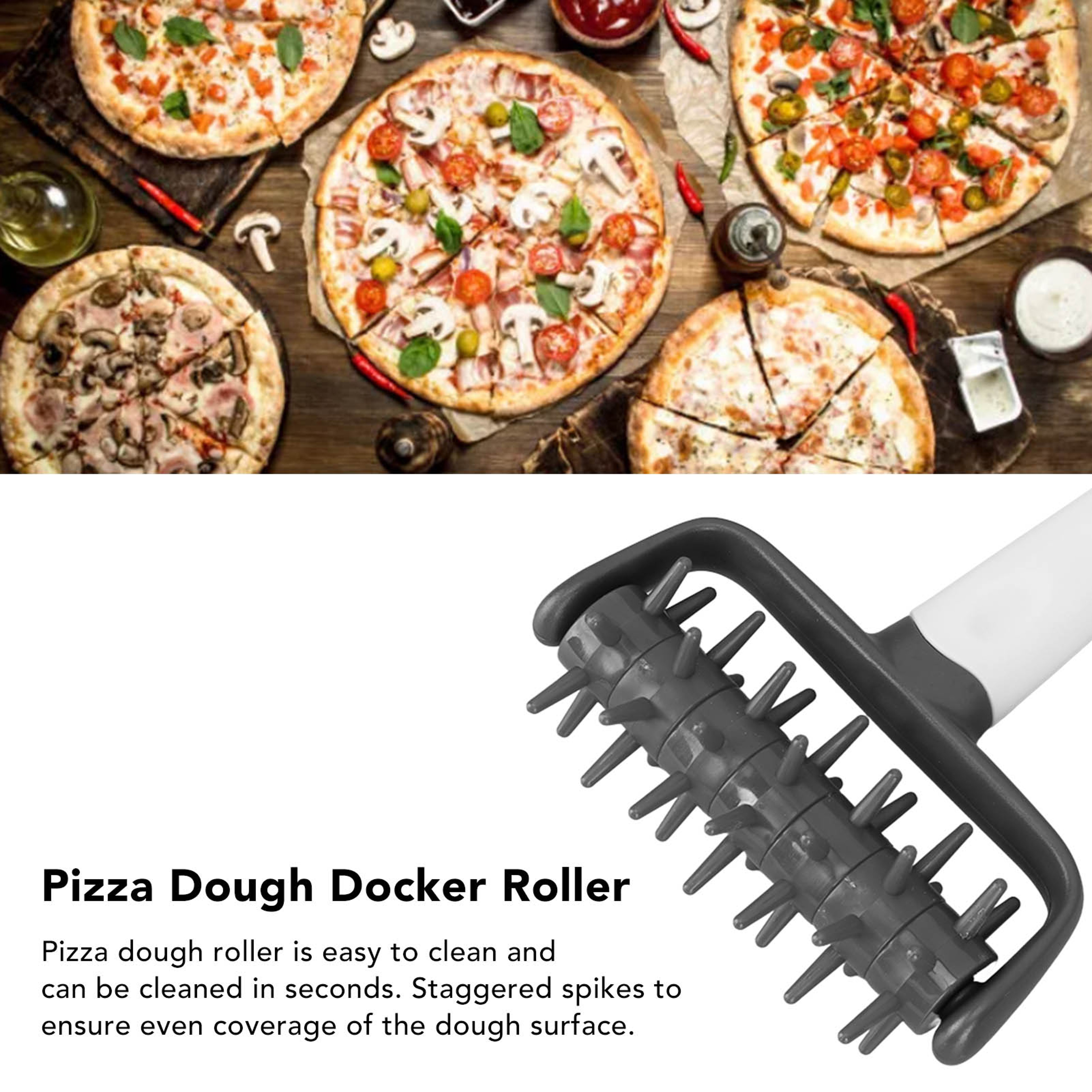 Pizza Dough Docker Roller With Spikes Pizza Docking Tool For Bubble Free Crusts 5
