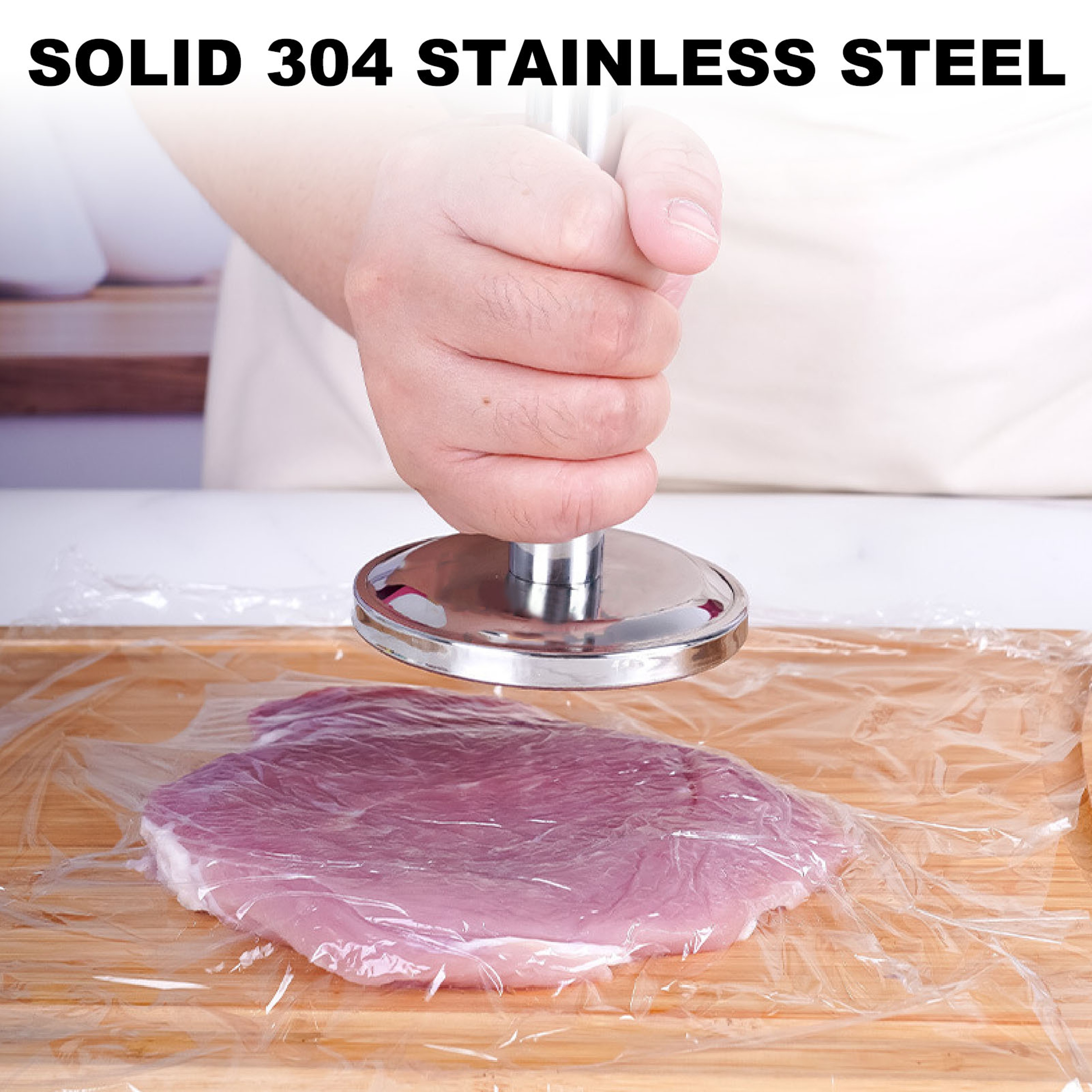 Stainless Steel Meat Tenderizer Hammer for Chicken Steak and Cutlets – view 4