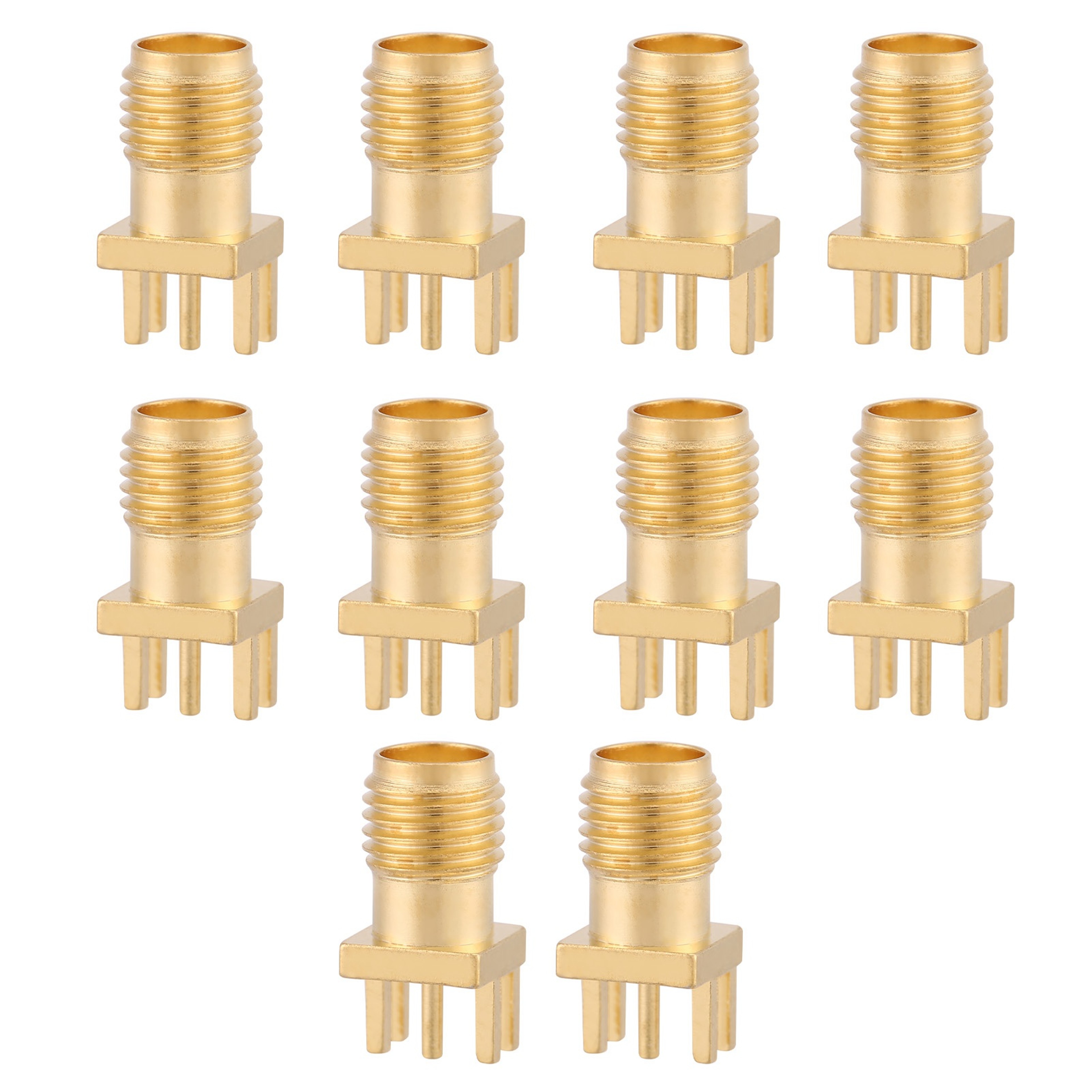 SMA Female Connector Brass Ohm PCB Mount RF Sockets – view 7