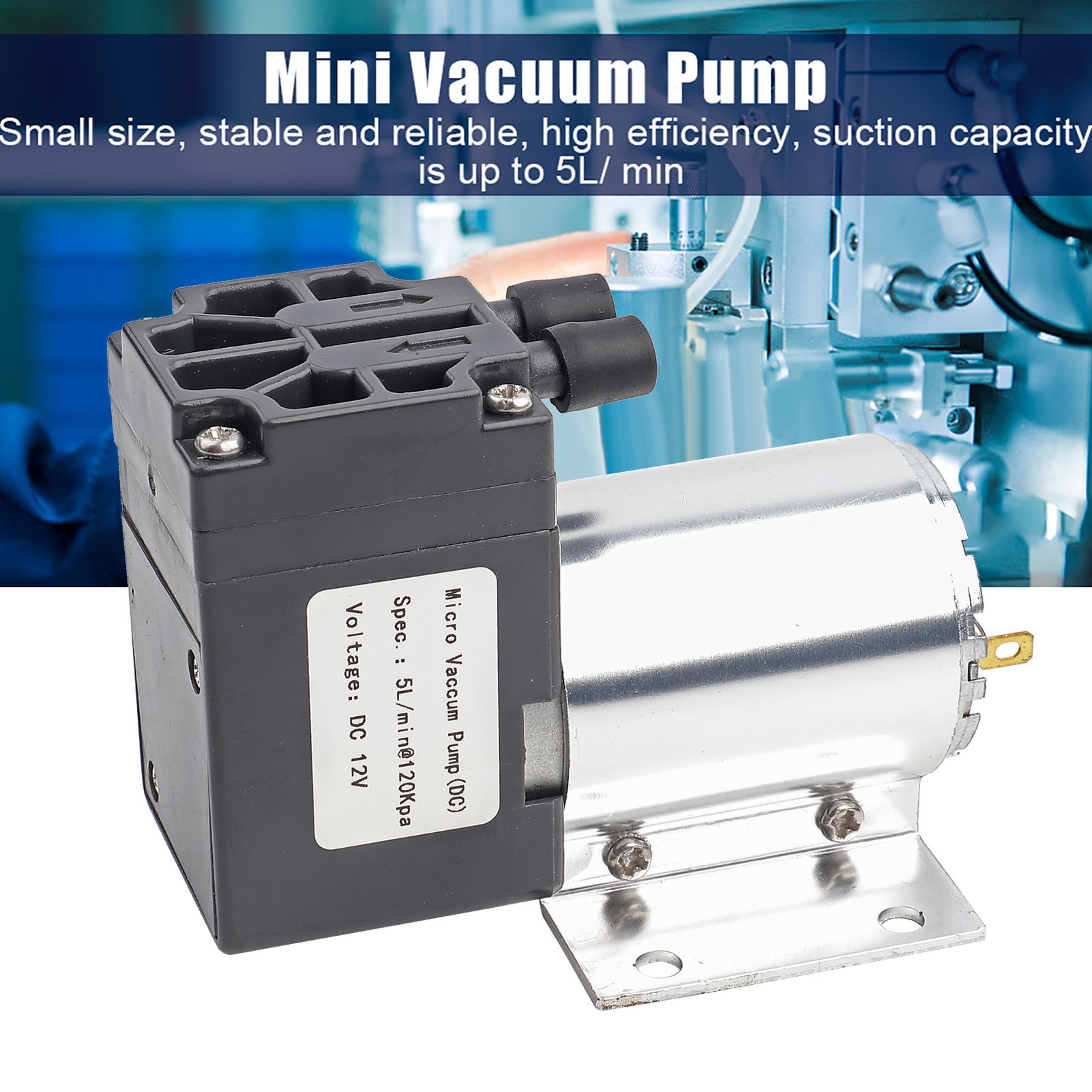 Mini Vacuum Pump Negative Pressure Suction Pump With Holder – view 3